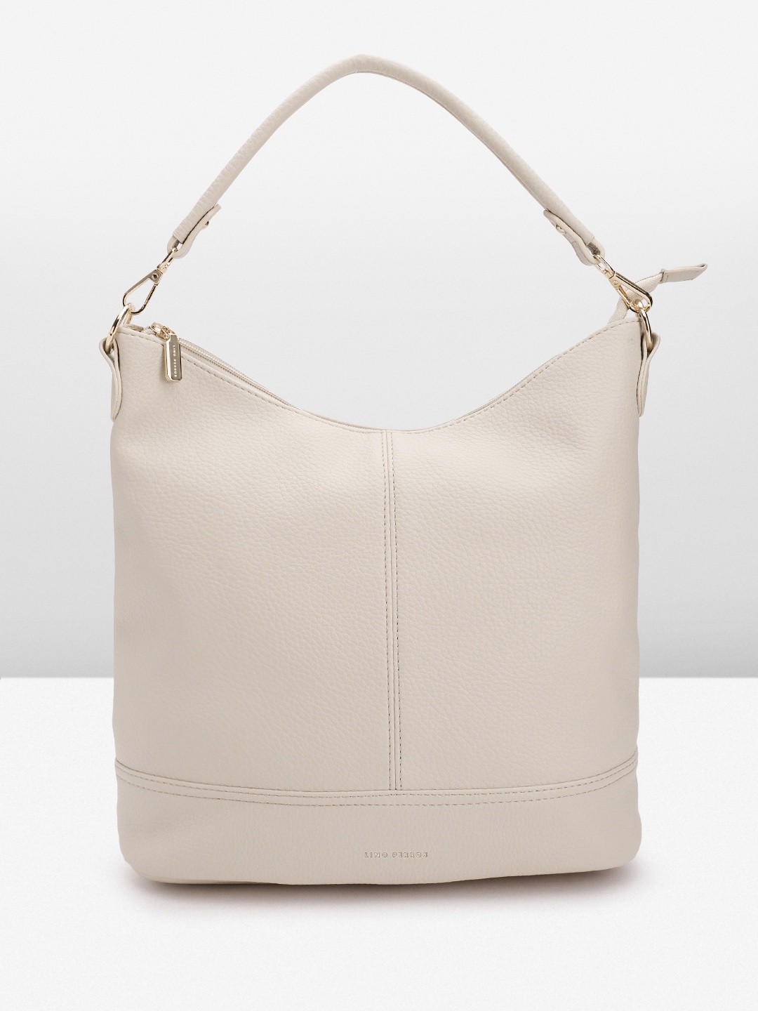 

Lino Perros Textured Structured Shoulder Bag, Cream