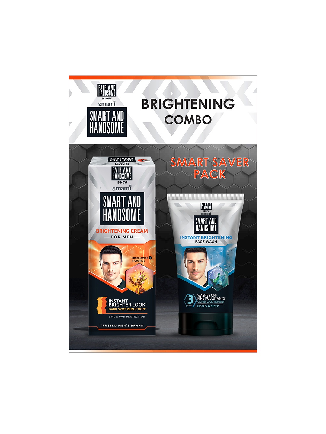 

FAIR AND HANDSOME Men Set of Instant Radiance Face Wash & Long Lasting Radiance Face Cream, Blue
