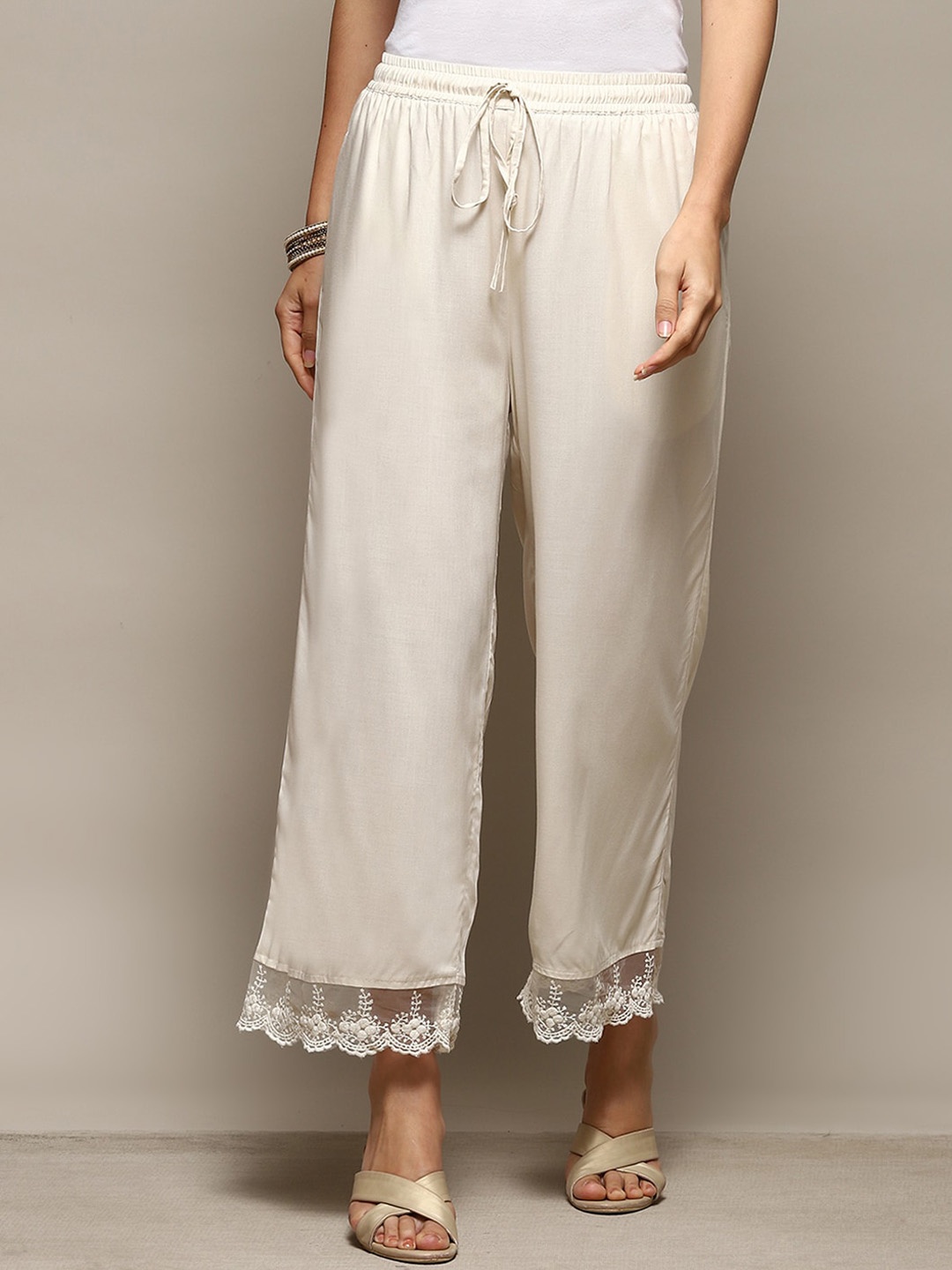 

Biba Women Relaxed Parallel Trouser, Cream