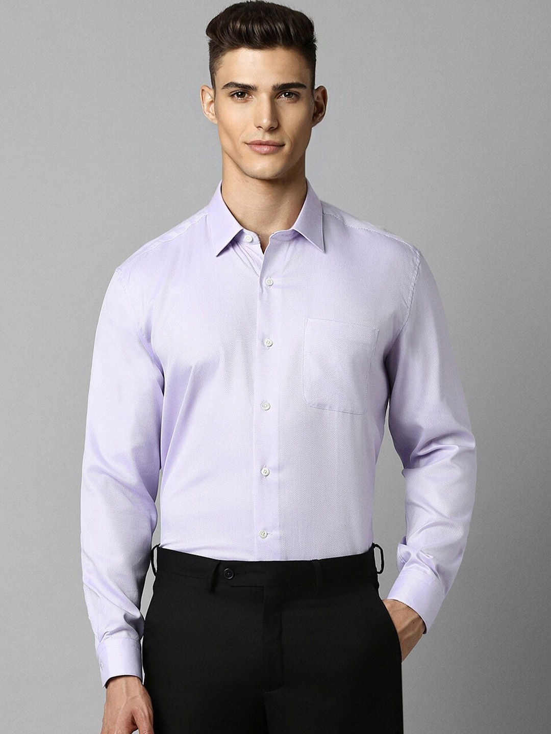 

Luxure by Louis Philippe Slim Fit Pure Cotton Formal Shirt, Purple