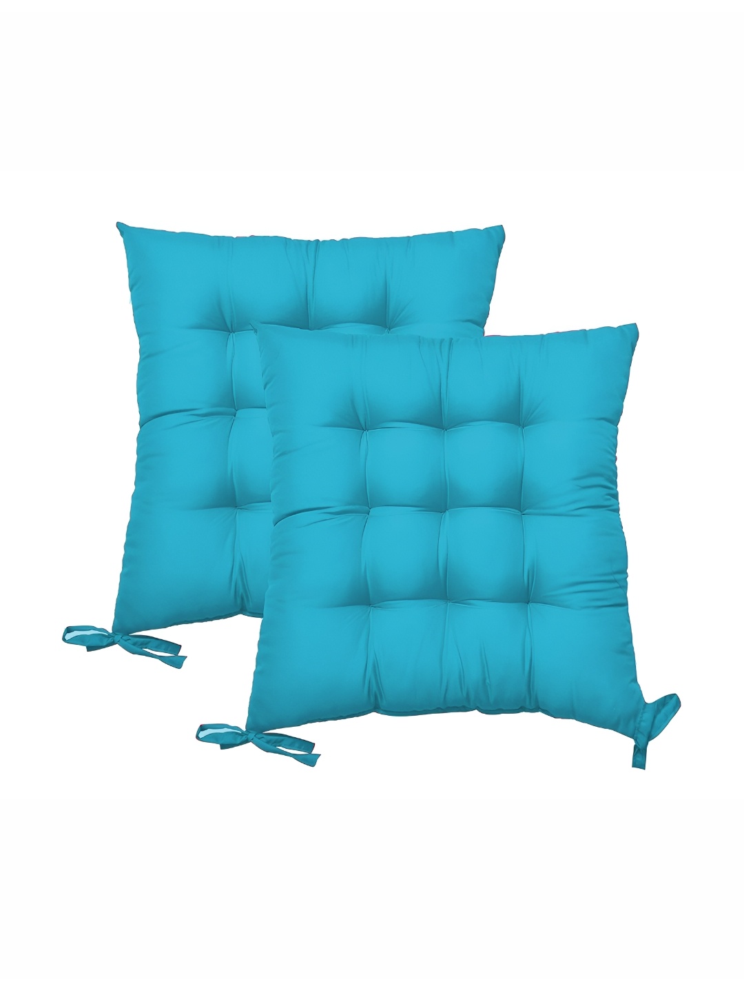 

DADDY COOL 2 Pieces Turquoise Blue Square Shaped Chair Pads