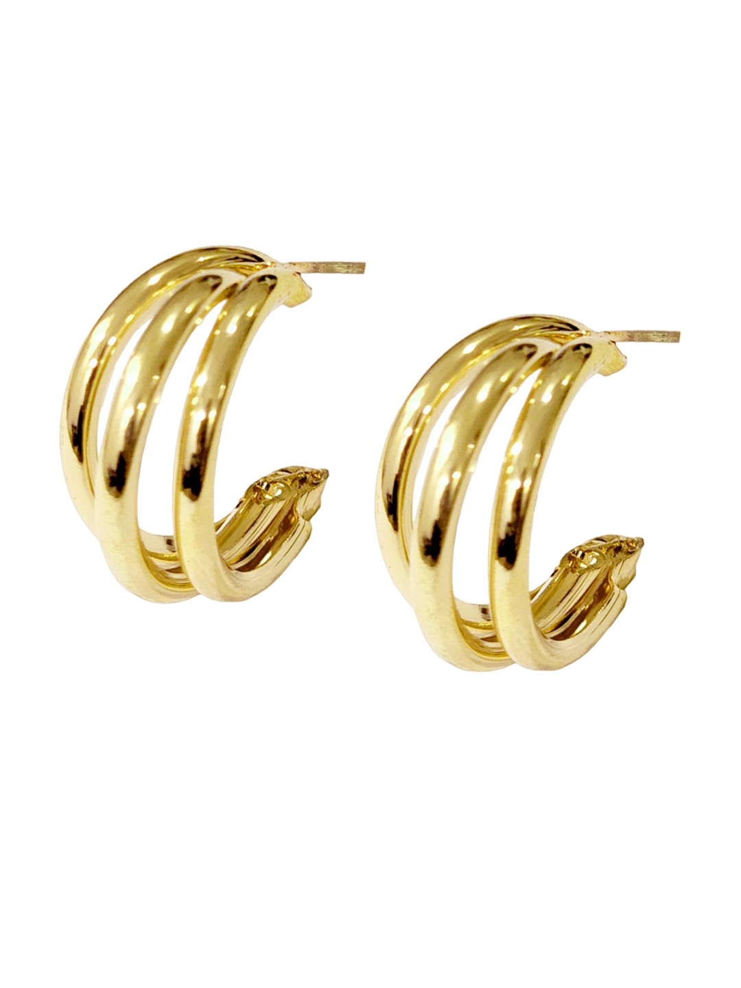 

Goldnera Brass-Plated Circular Half Hoop Earrings, Gold