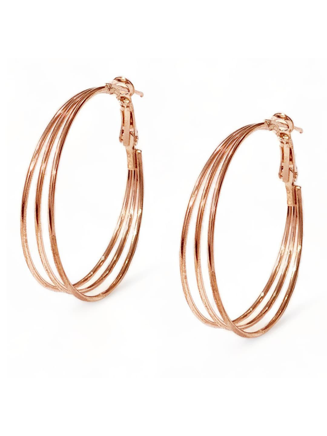 

Goldnera Rose Gold-Plated Circular Hoop Earrings
