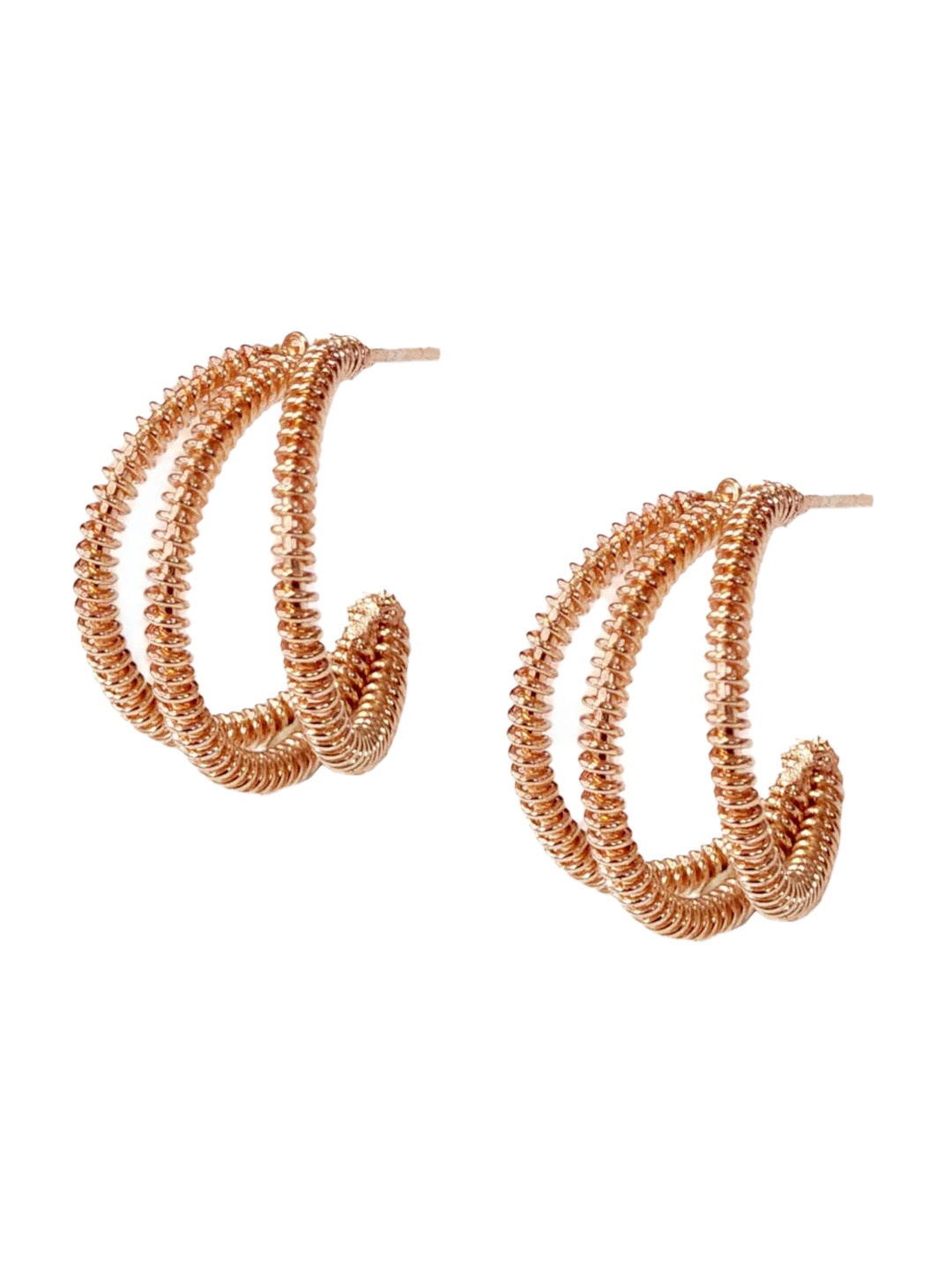 

Goldnera Rose Gold-Plated Circular Hoop Earrings
