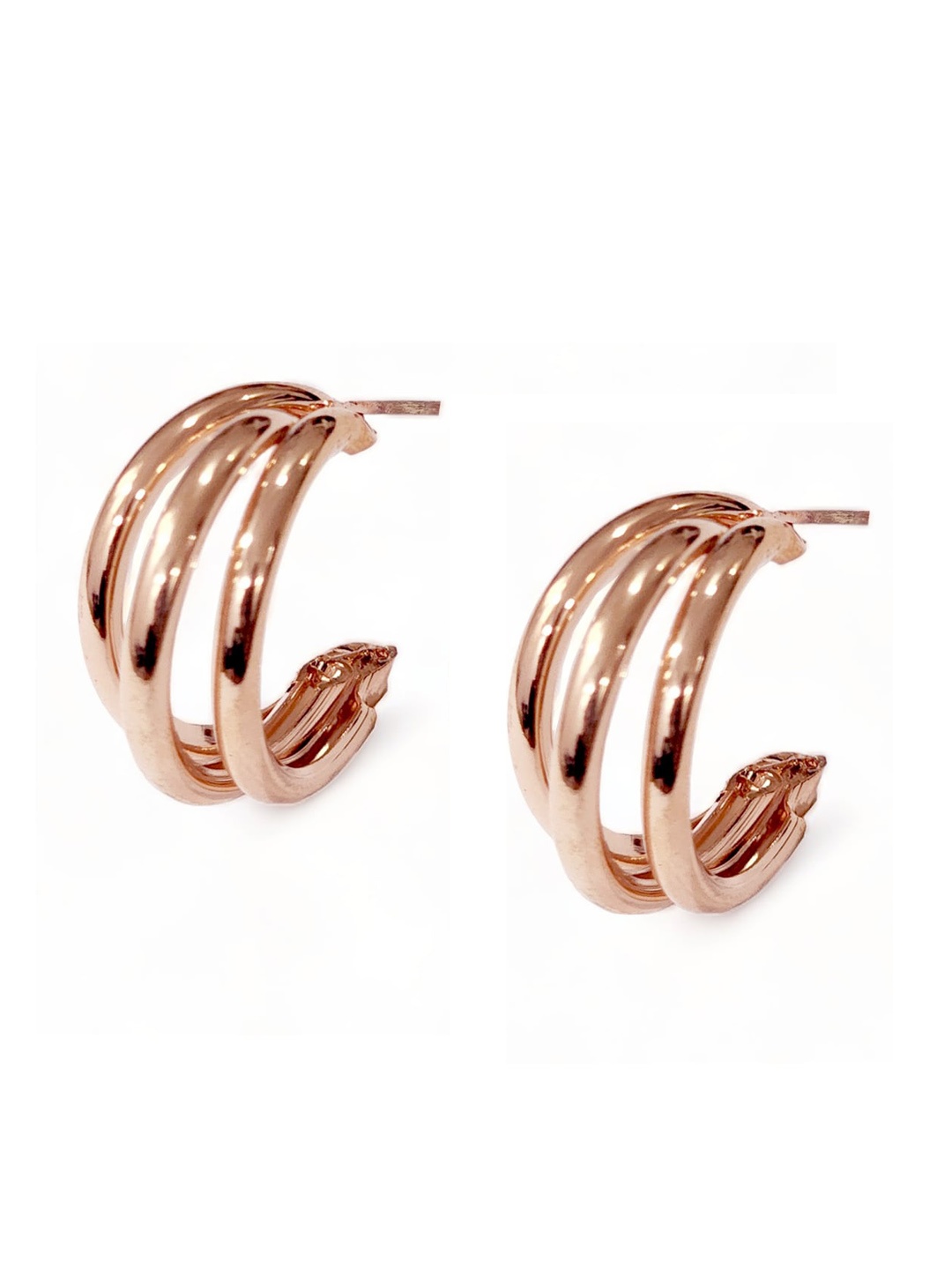 

Goldnera Rose Gold-Plated Circular Hoop Earrings