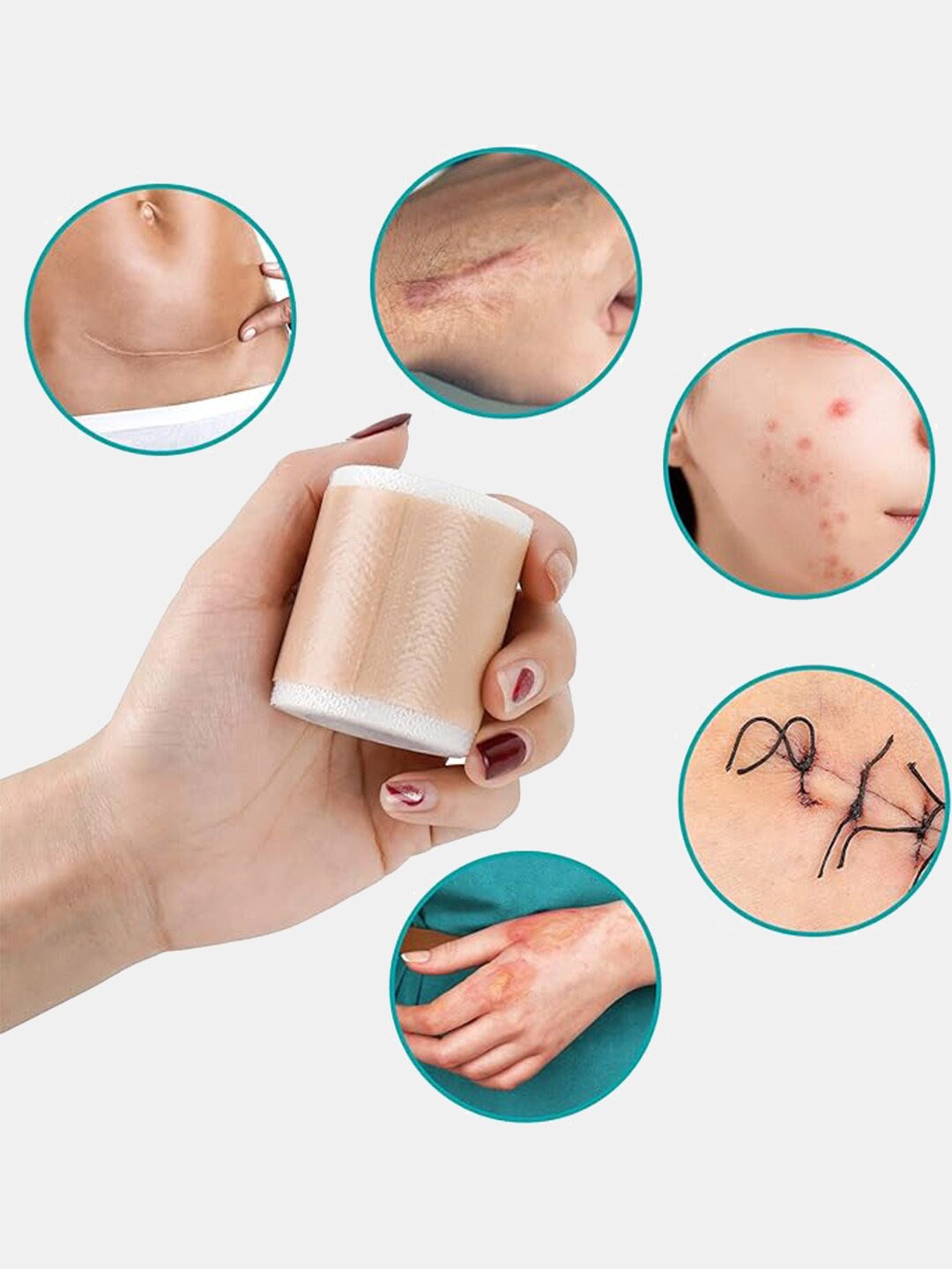 

Inner Sense Silicon Scar Tape, Brown