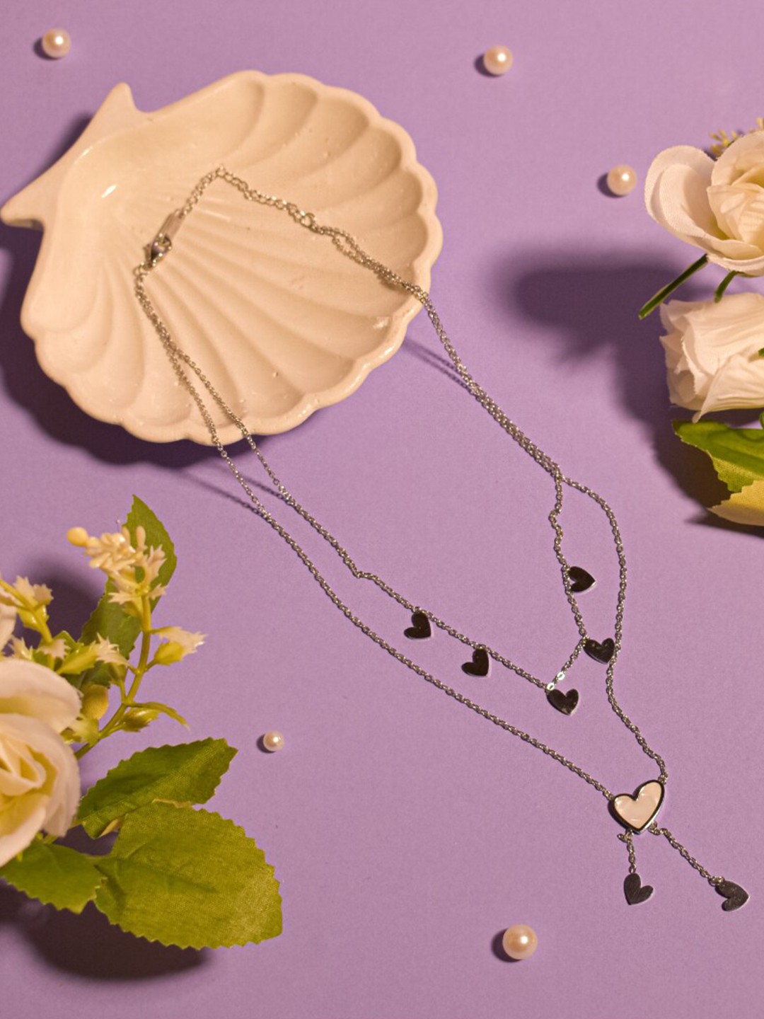 

DressBerry Silver-Toned Layered Necklace