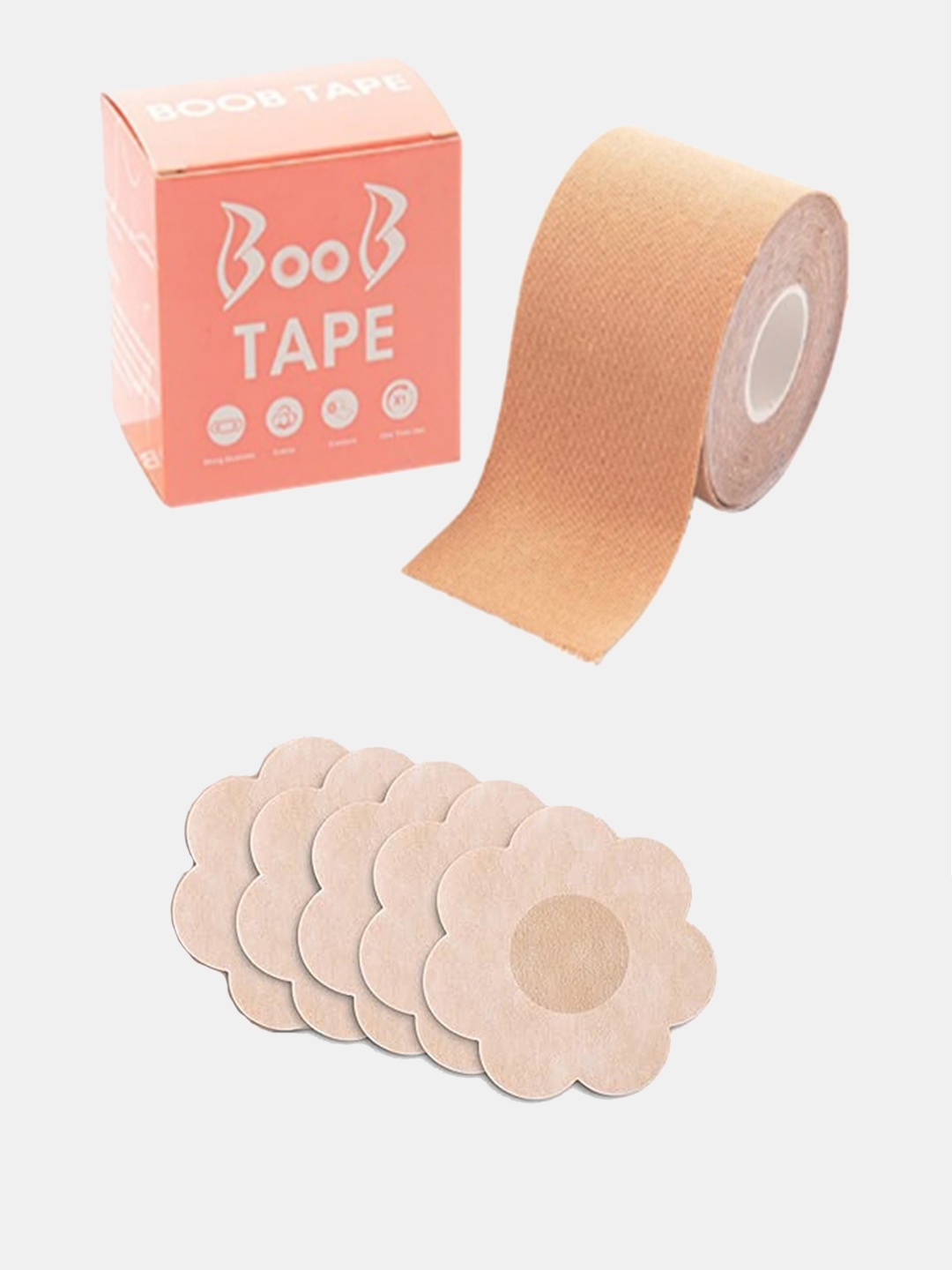 

Inner Sense Set of 2 Body Tape With 5 Disposable Nipple Pasties, Brown