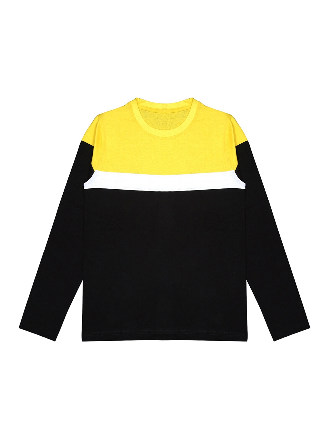 

CoolTees4U Kids Colourblocked Cotton T-shirt, Black