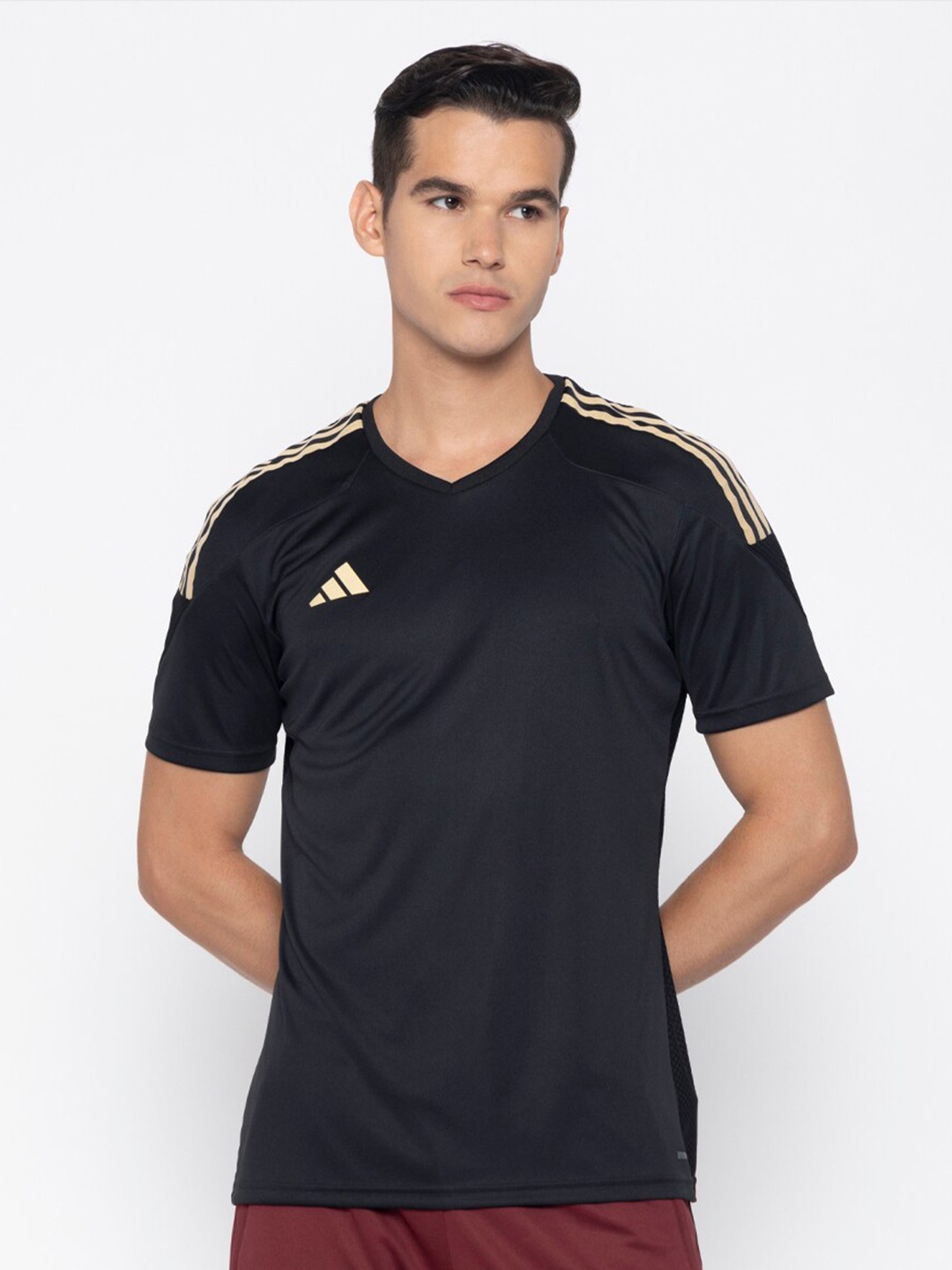 

ADIDAS TIRO JSY REF Raglan Sleeves Sports T-shirts, Black