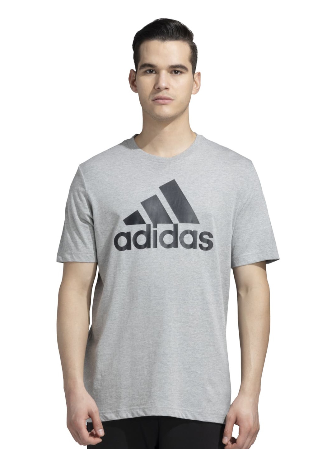 

ADIDAS Cotton Crew Neck Tshirts, Grey