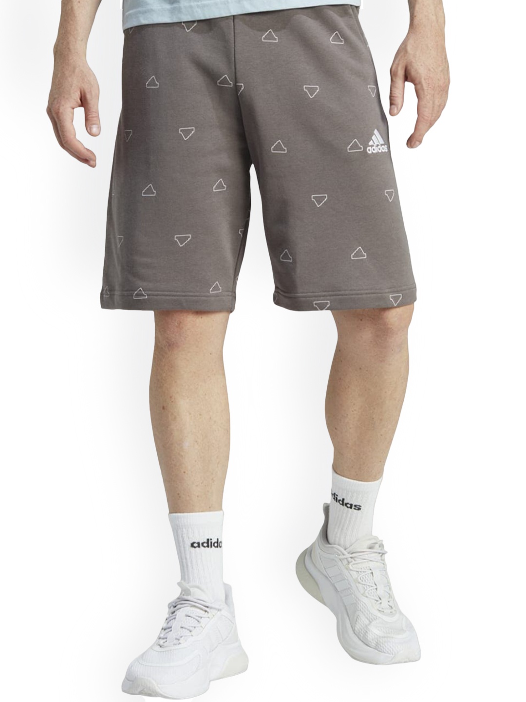 

ADIDAS Men MNGRM SHRT FT Conversational Printed Cotton Training Shorts, Brown