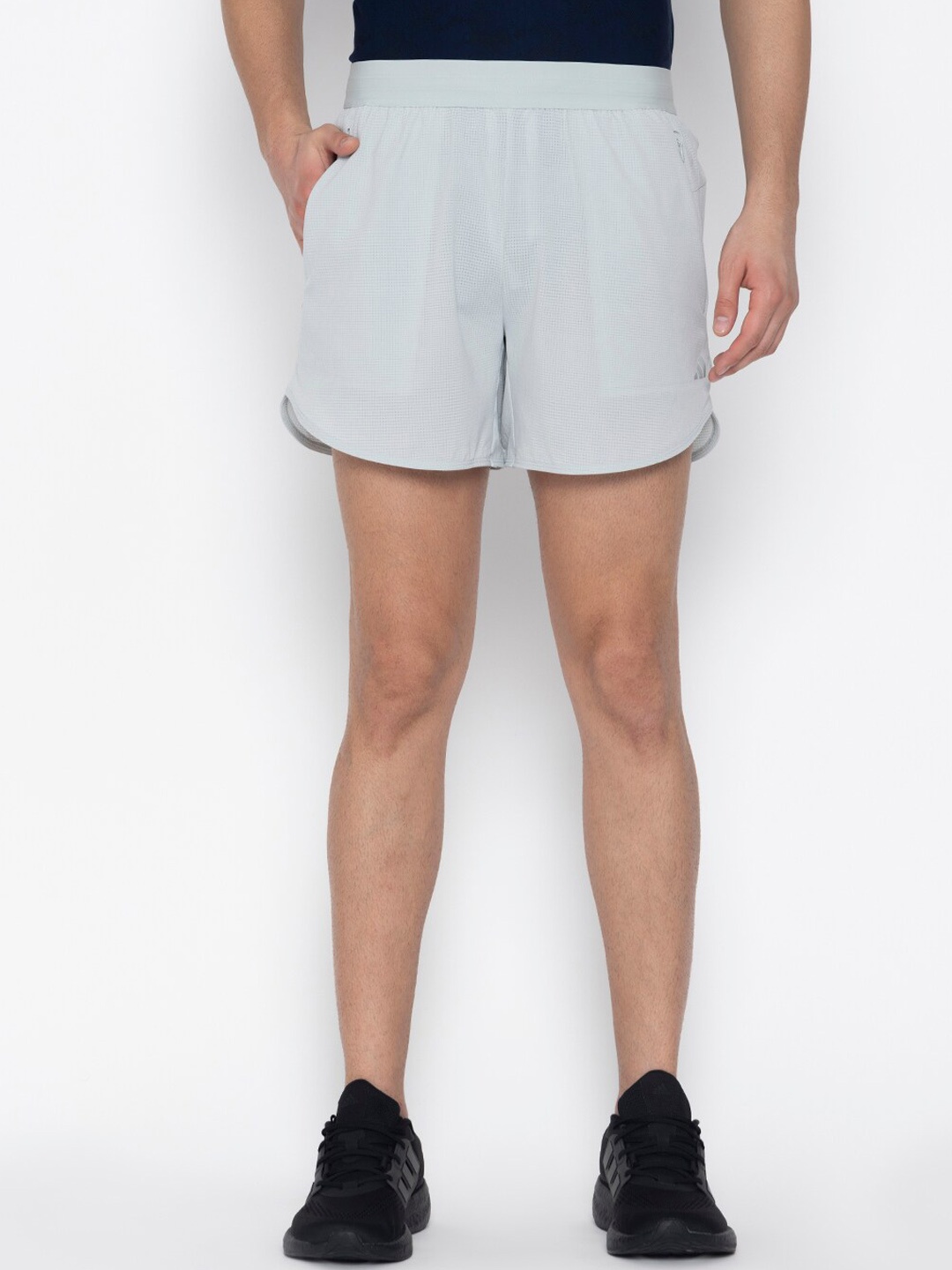 

ADIDAS Hiit D4t Hr Sho Mid-Rise Sports Shorts, Grey