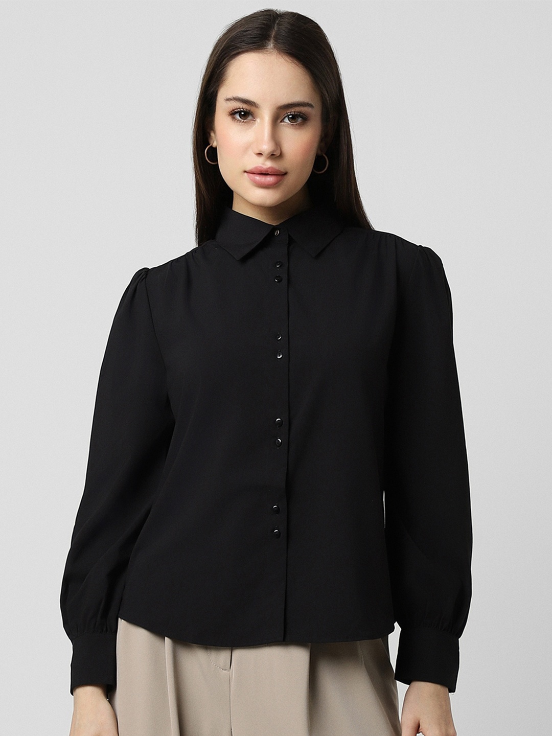 

Van Heusen Woman Women Black Formal Shirt