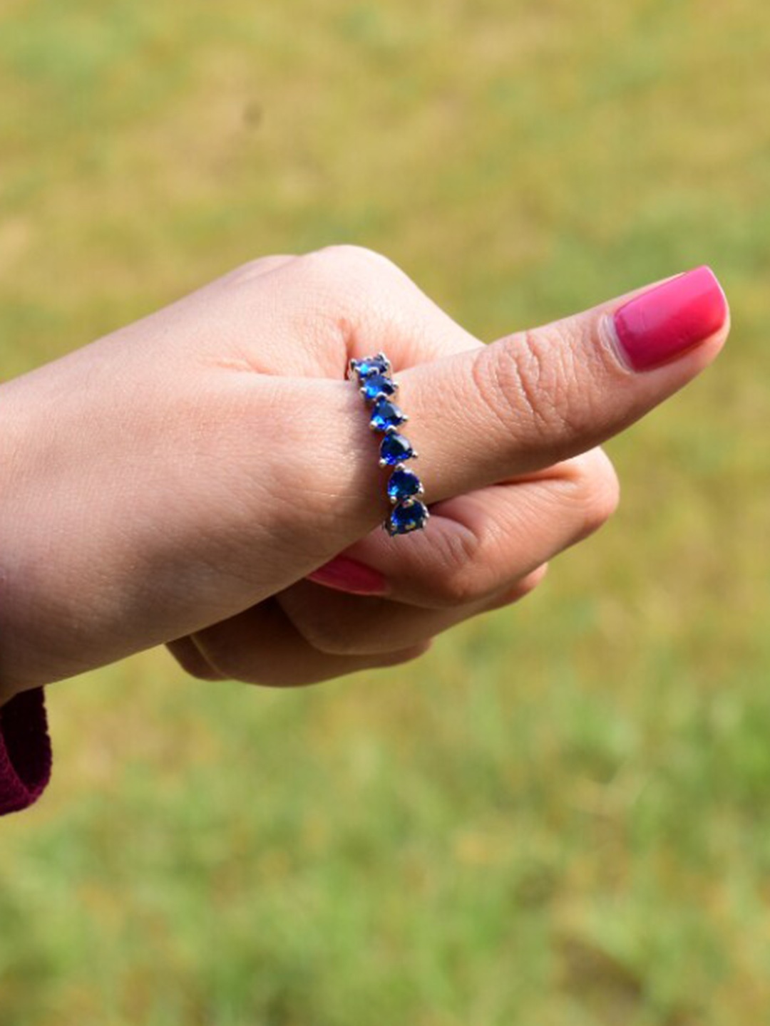 

DressBerry Stone-Studded Finger Ring, Silver