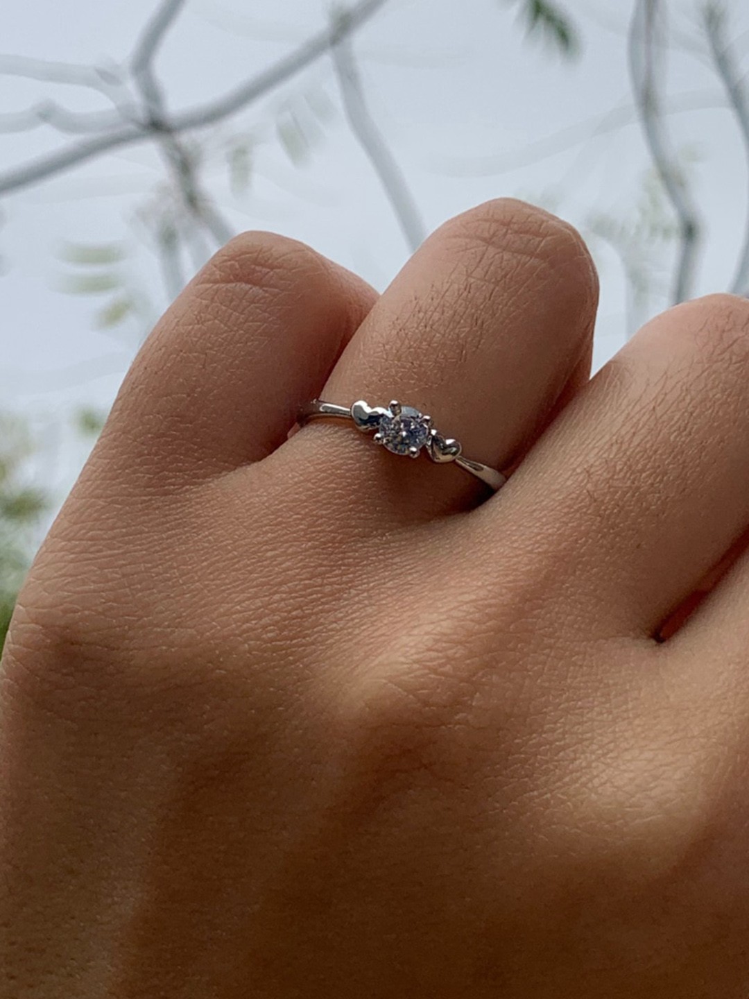

DressBerry Silver toned Stone-Studded Finger Ring