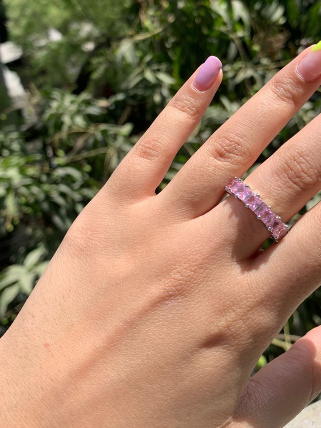 

DressBerry Pink Artificial Stones Stone-Studded Finger Ring