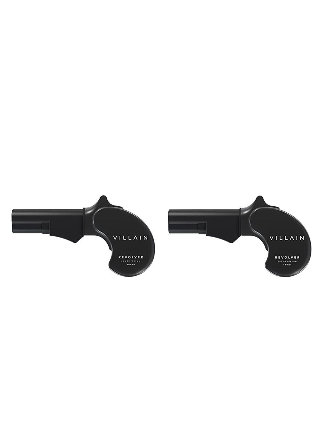 

VILLAIN Men Set of 2 Long Lasting Revolver Eau De Parfum - 100 ml Each, Black
