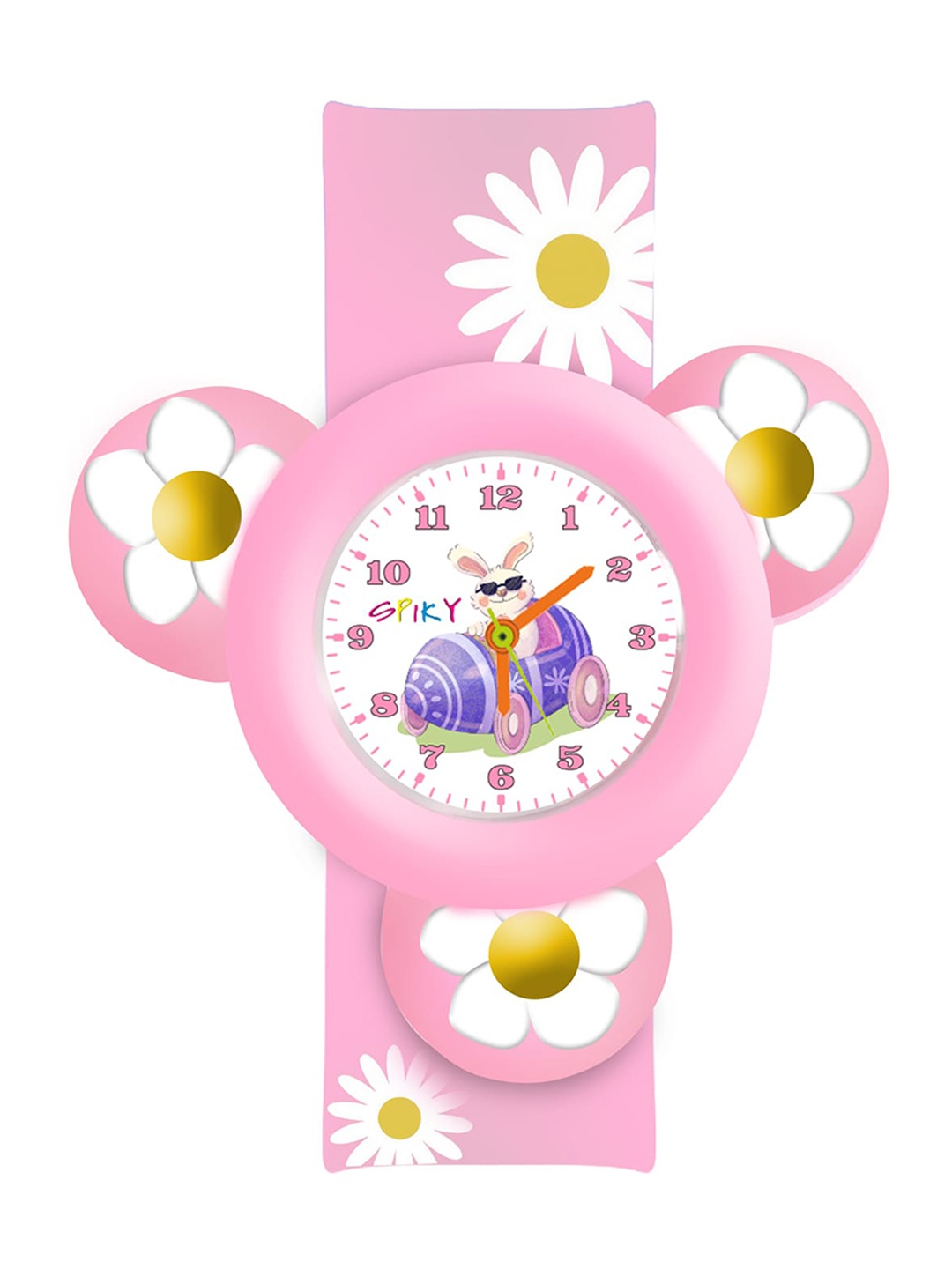 

Spiky Kids White Printed Straps Analogue Watch SPIN_LIGHT_FLR, Pink