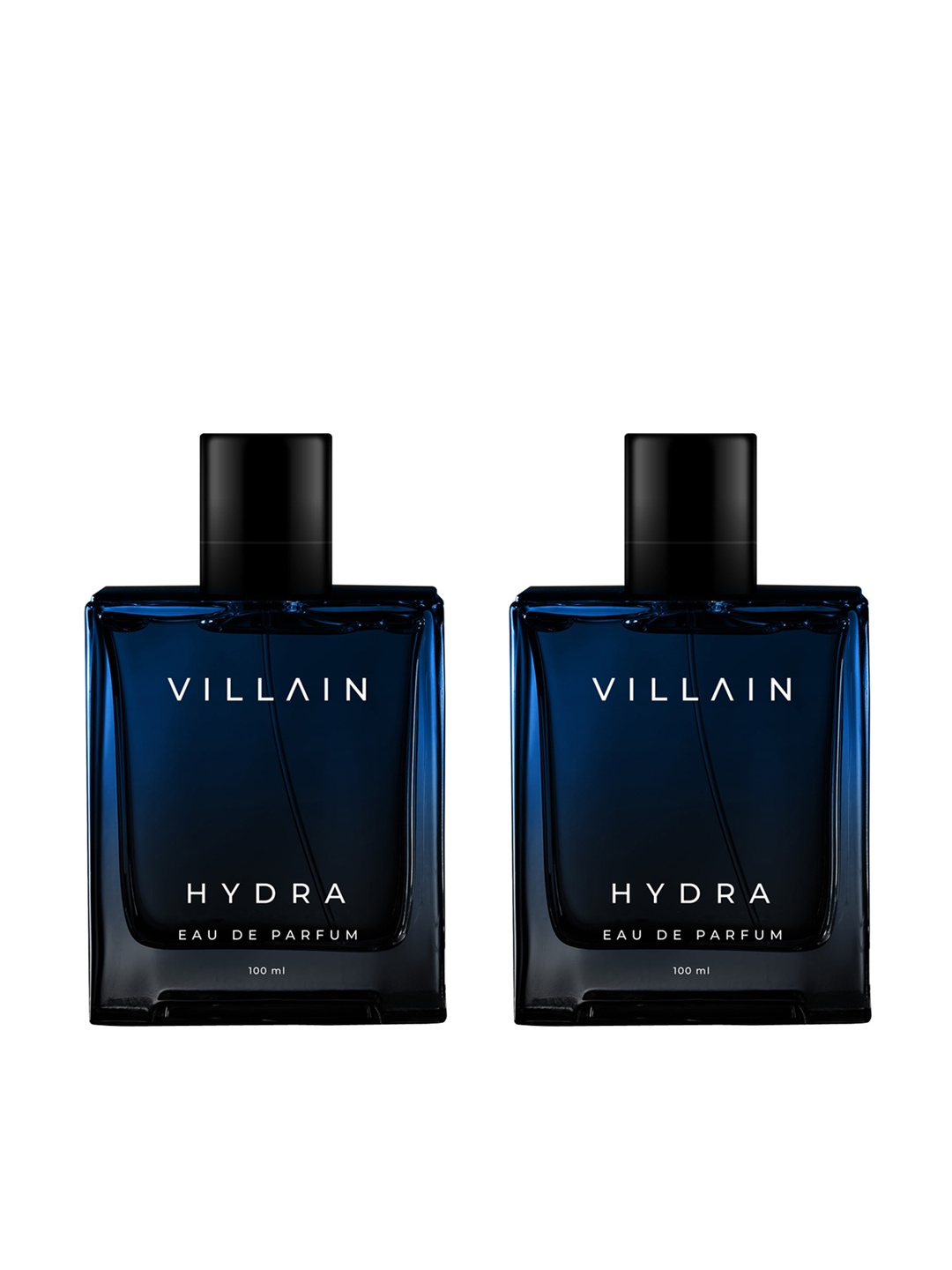 

VILLAIN Men Set of 2 Hydra Long Lasting Eau De Parfum - 100 ml Each, Blue