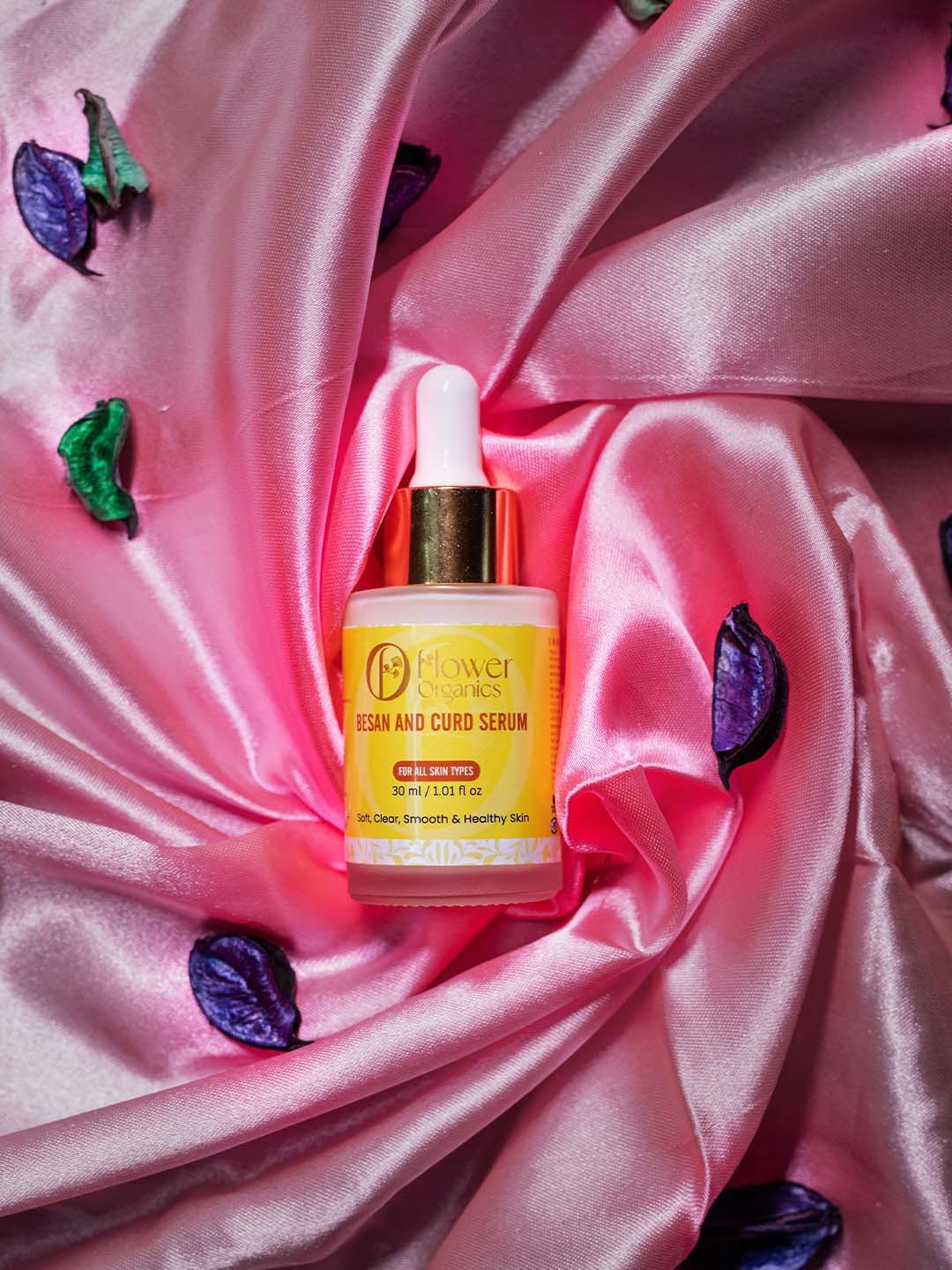 

Flower Organics Besan & Curd Serum 30ml, Yellow