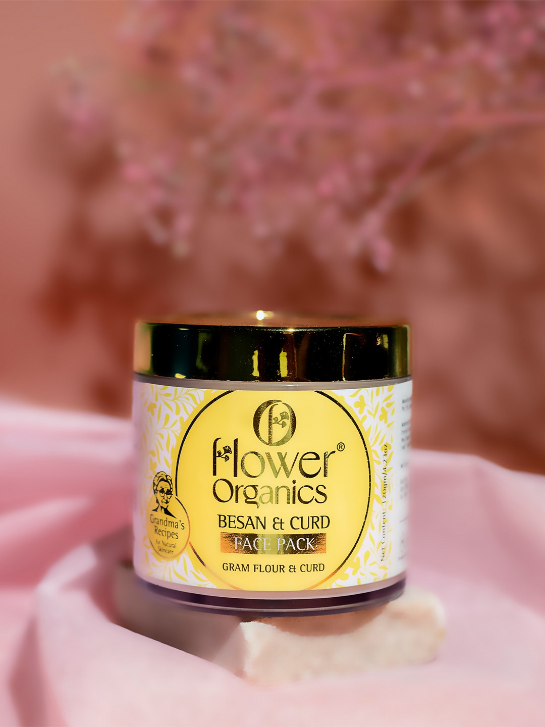 

Flower Organics Besan & Curd Face Pack To Reduce Oiliness & Prevent Pimples - 120g, Yellow