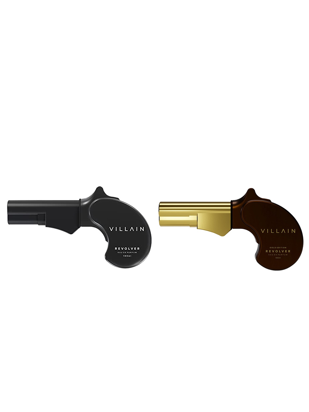 

VILLAIN Men Set of 2 Long Lasting EDP - Revolver & Gold Edition Revolver-100ml Each, Black