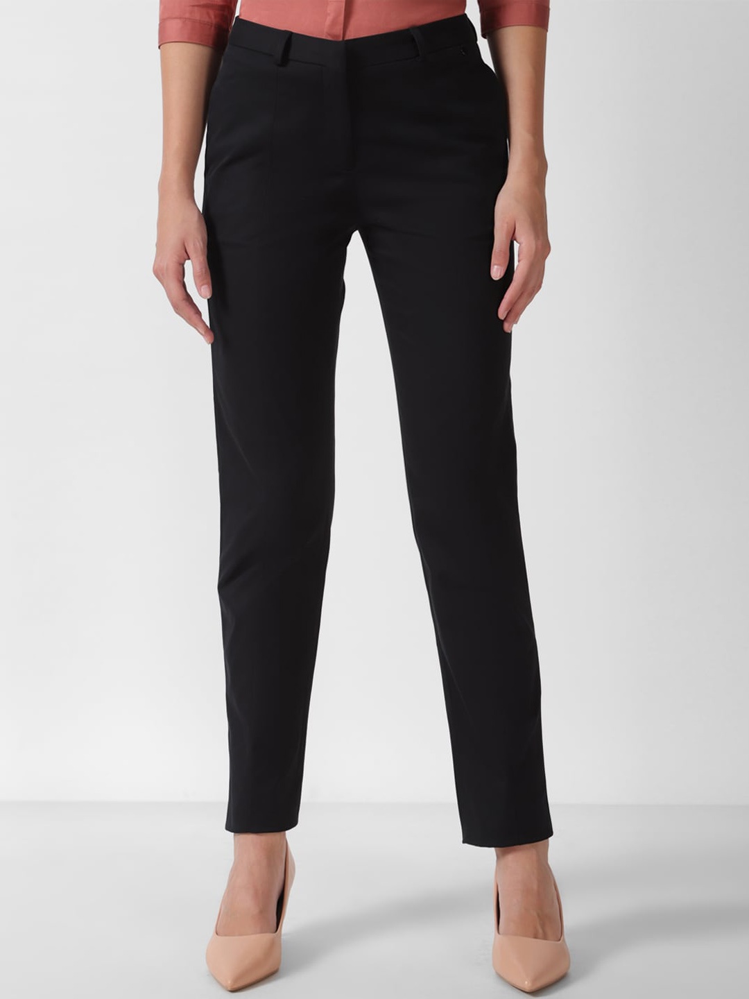 

Van Heusen Woman Mid-Rise Formal Trousers, Black