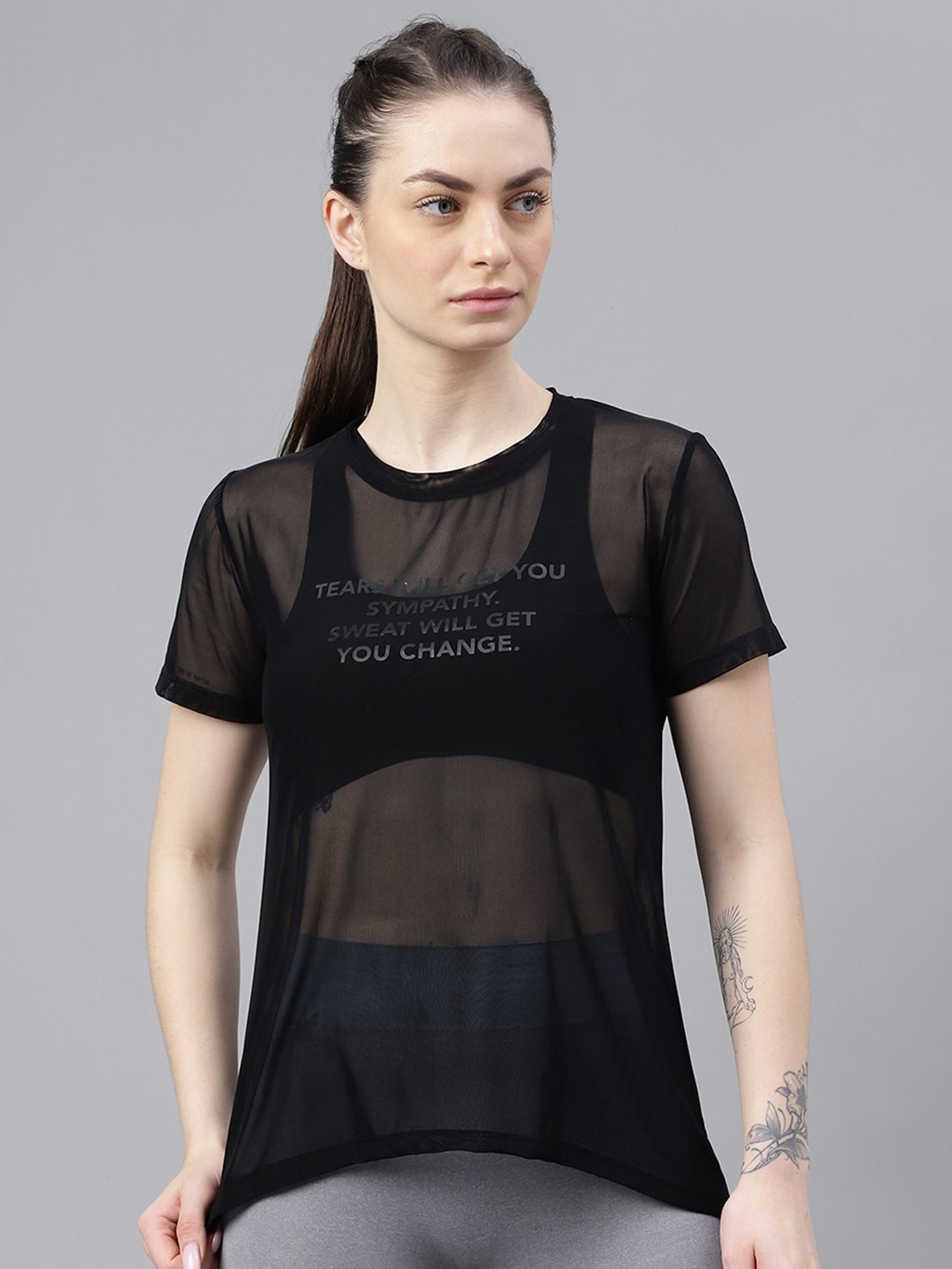 

MKH Typography Printed Dri-FIT Relaxed Fit T-shirt, Black