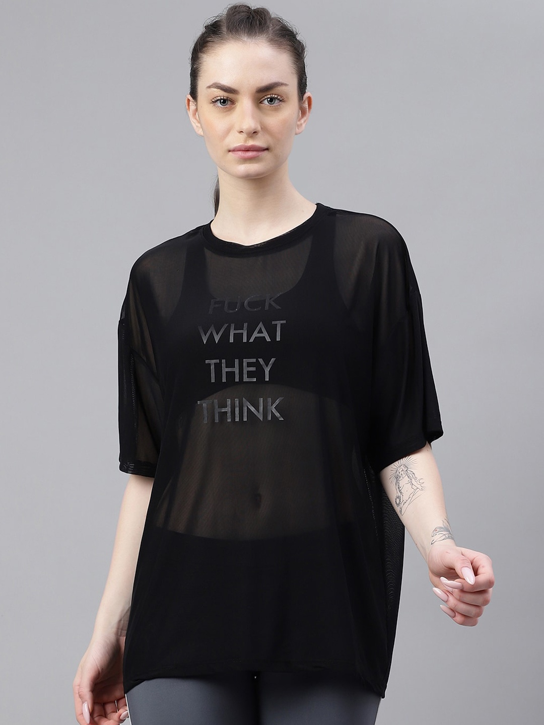 MKH Typography Printed Dri-FIT T-shirt, Black