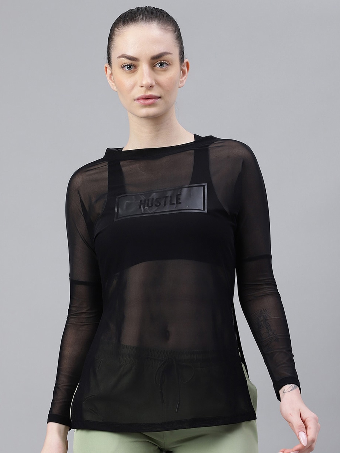 

MKH Typography Printed Dri FIT Relaxed Fit Sports T-shirt, Black