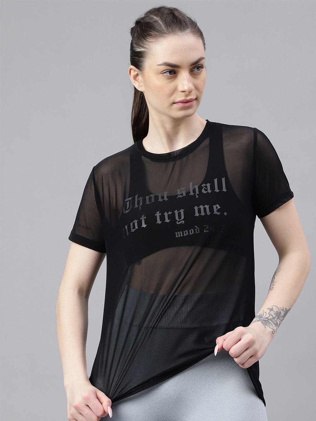

MKH Typography Printed Dri-FIT T-shirt, Black