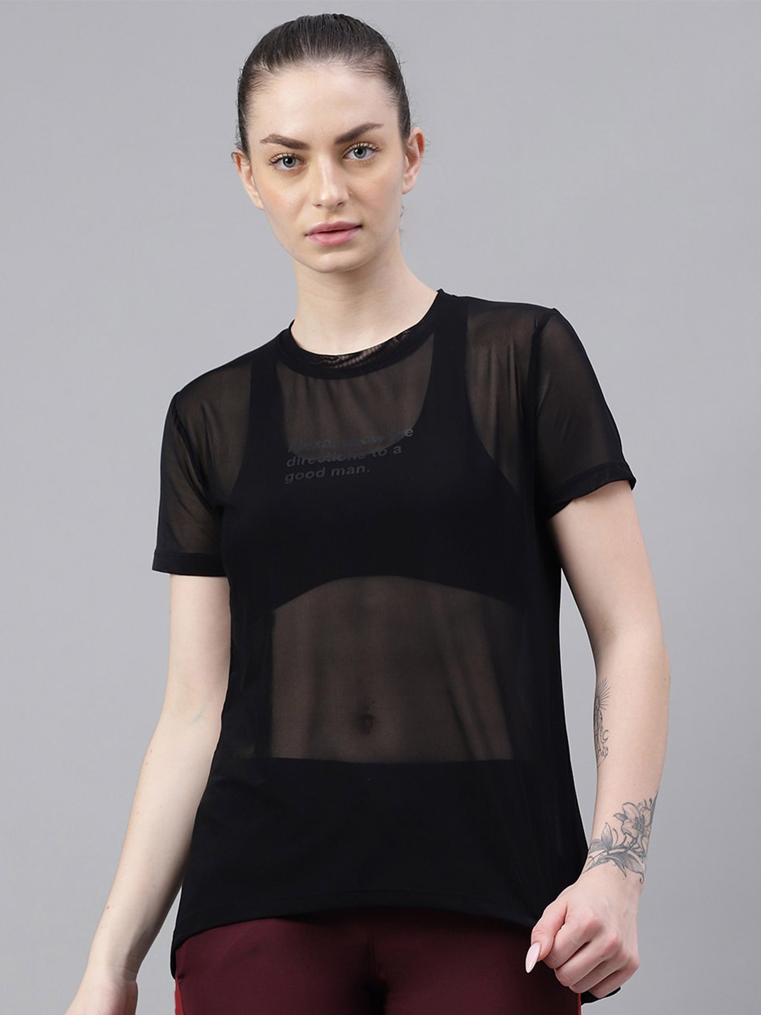 

MKH Dri-FIT Typography Printed T-Shirt, Black