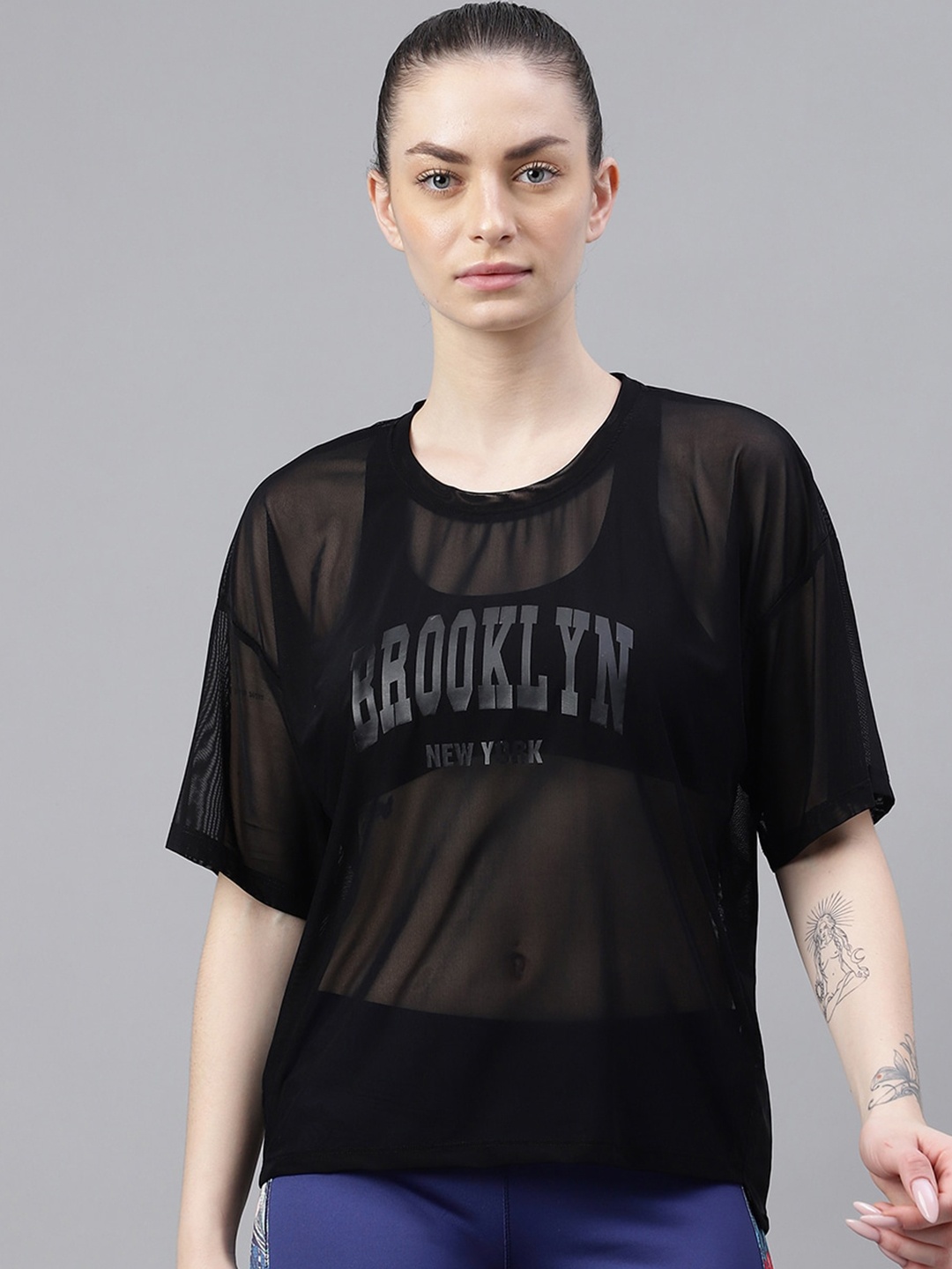MKH Typography Printed Relaxed Fit Dri-FIT T-shirt, Black