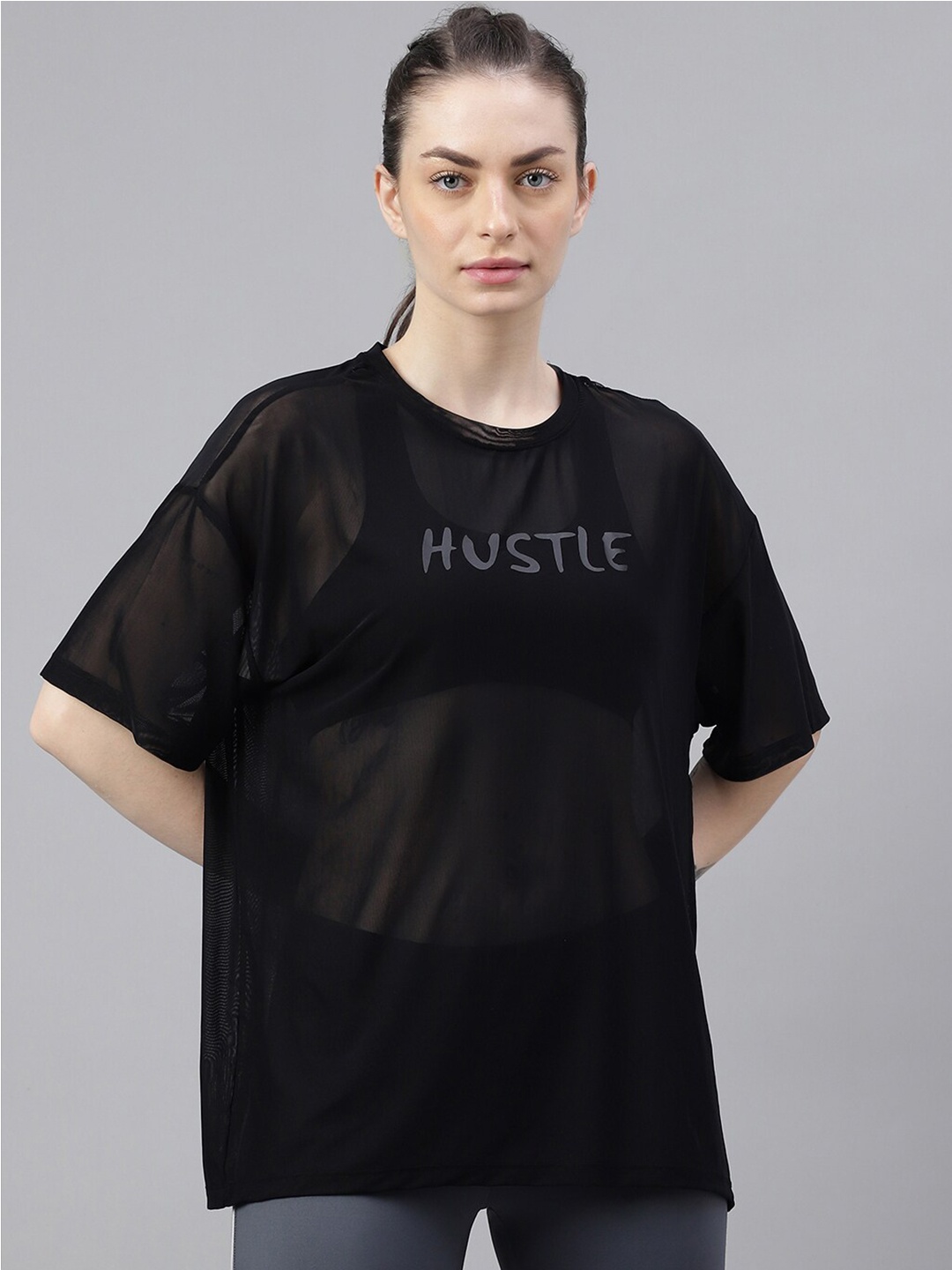 

MKH Typography Printed Relaxed Fit Dri-FIT T-shirt, Black