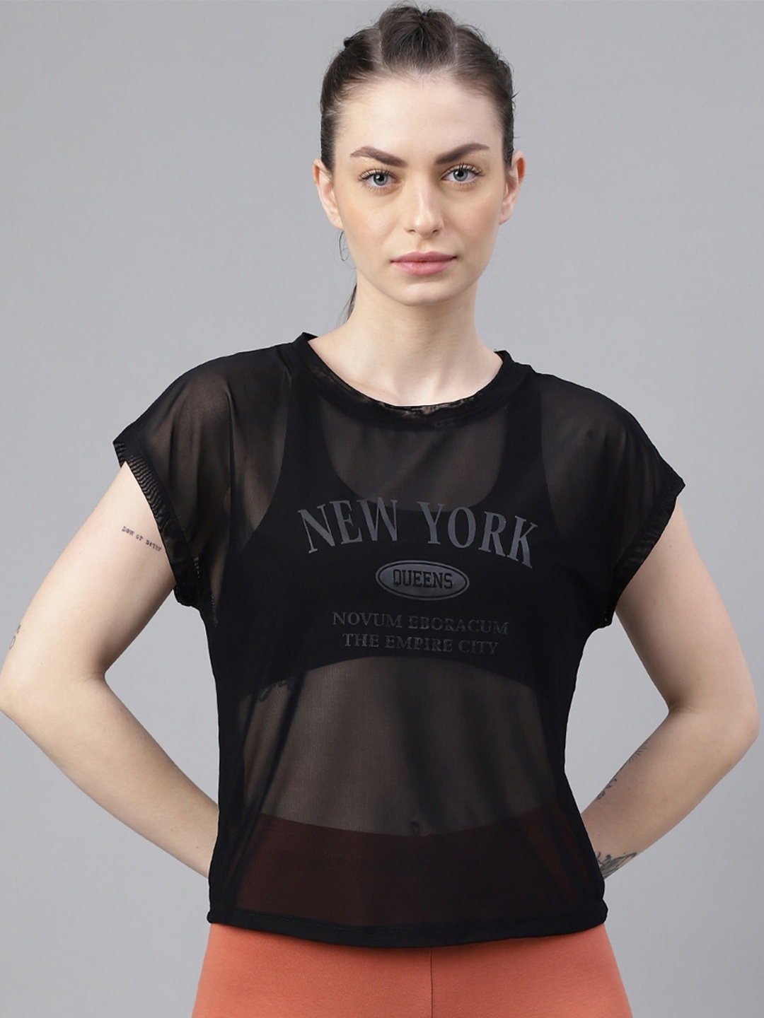 

MKH Typography Printed Relaxed Fit Dri-FIT T-shirt, Black