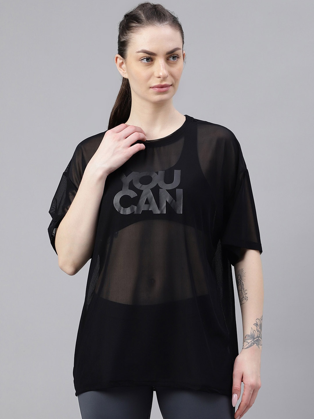 

MKH Typography Printed Dri-FIT T-shirt, Black