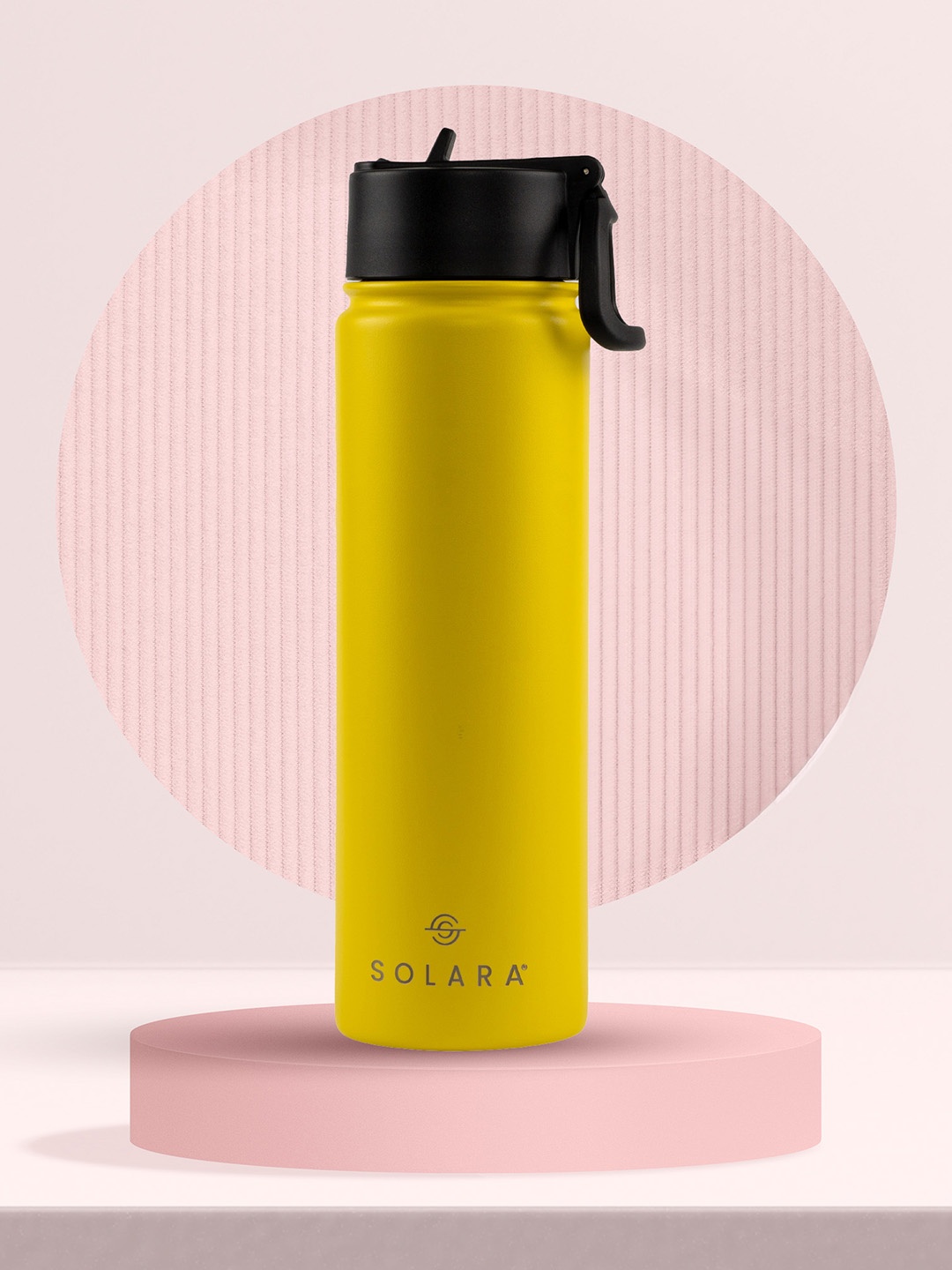 

Solara Stainless Steel Vacuum Insulated Water Bottle, Yellow - 650ML