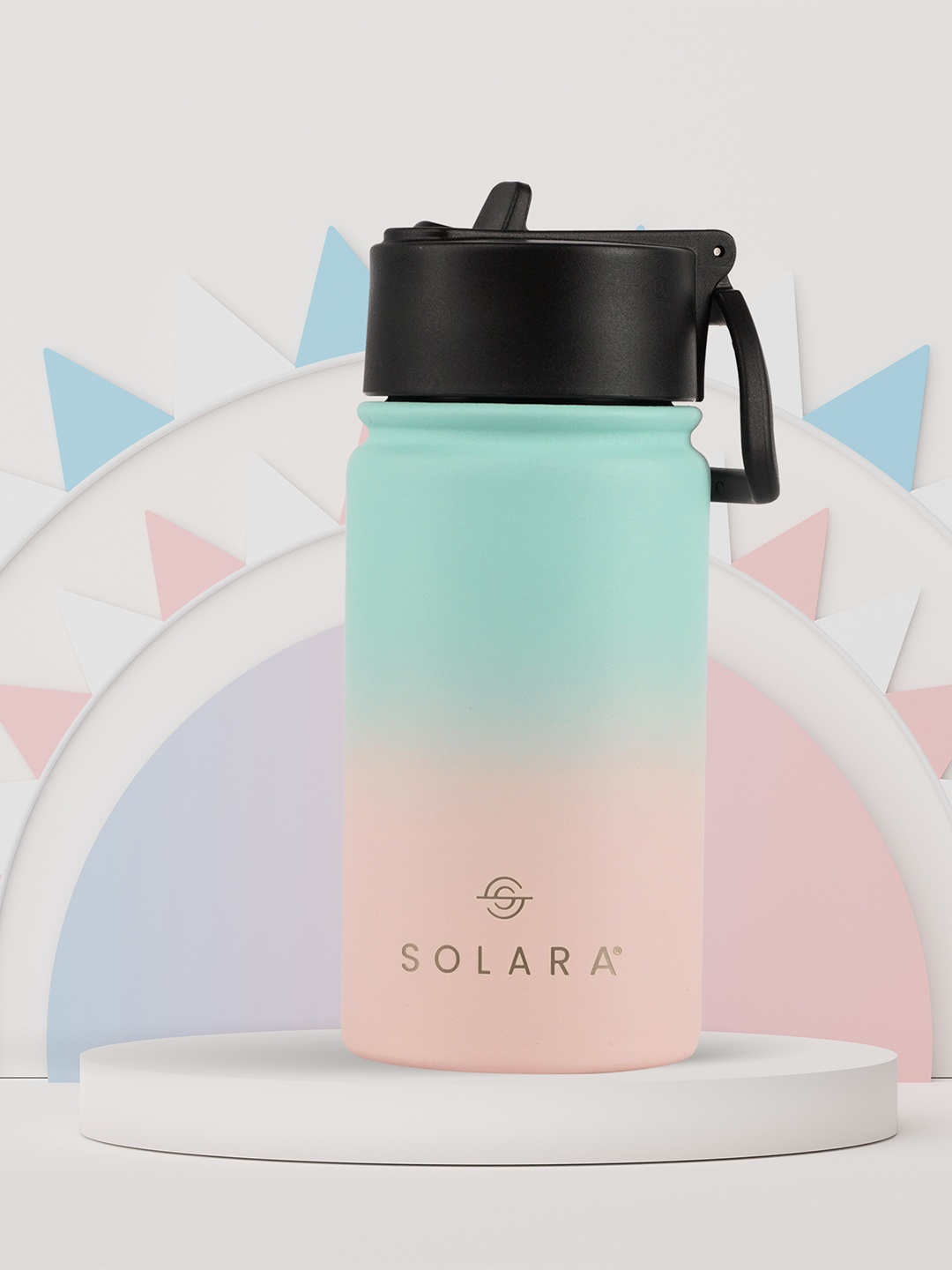 

Solara Stainless Steel Vacuum Insulated Water Bottle, Pink Teal - 450 ML