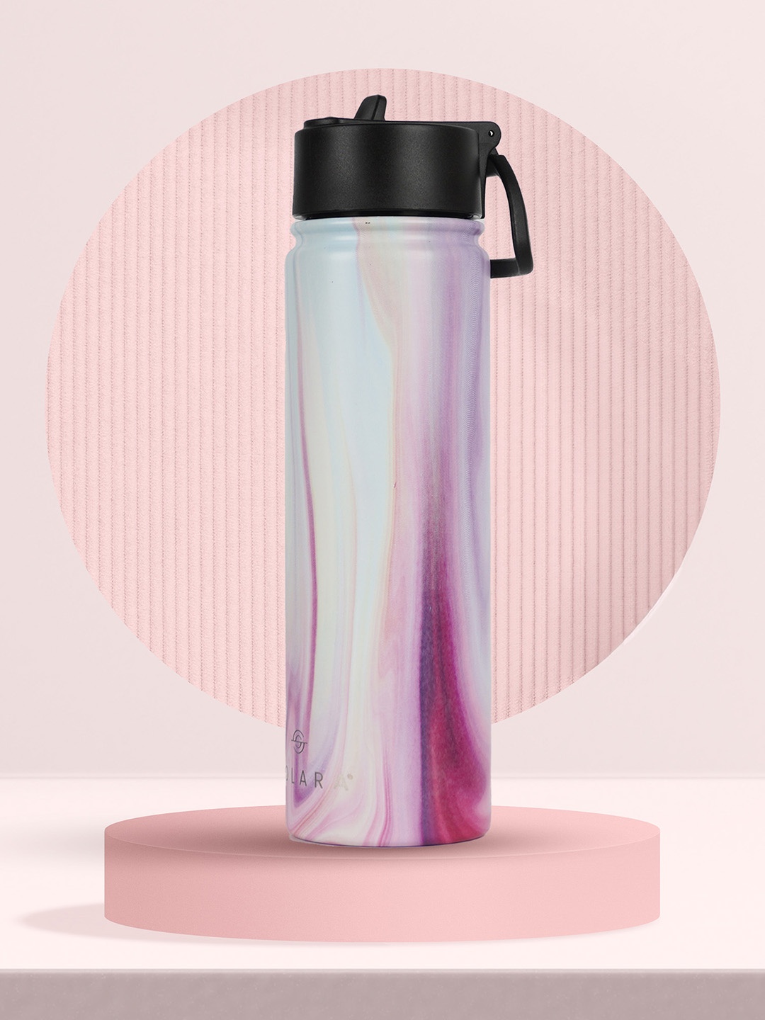 

Solara Stainless Steel Vacuum Insulated Water Bottle, Swirl - 650 ML, Purple