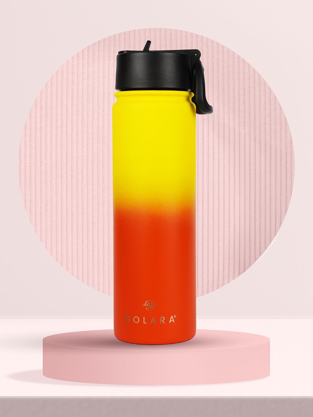 

Solara Stainless Steel Vacuum Insulated Water Bottle, Fire- 650 ML, Red