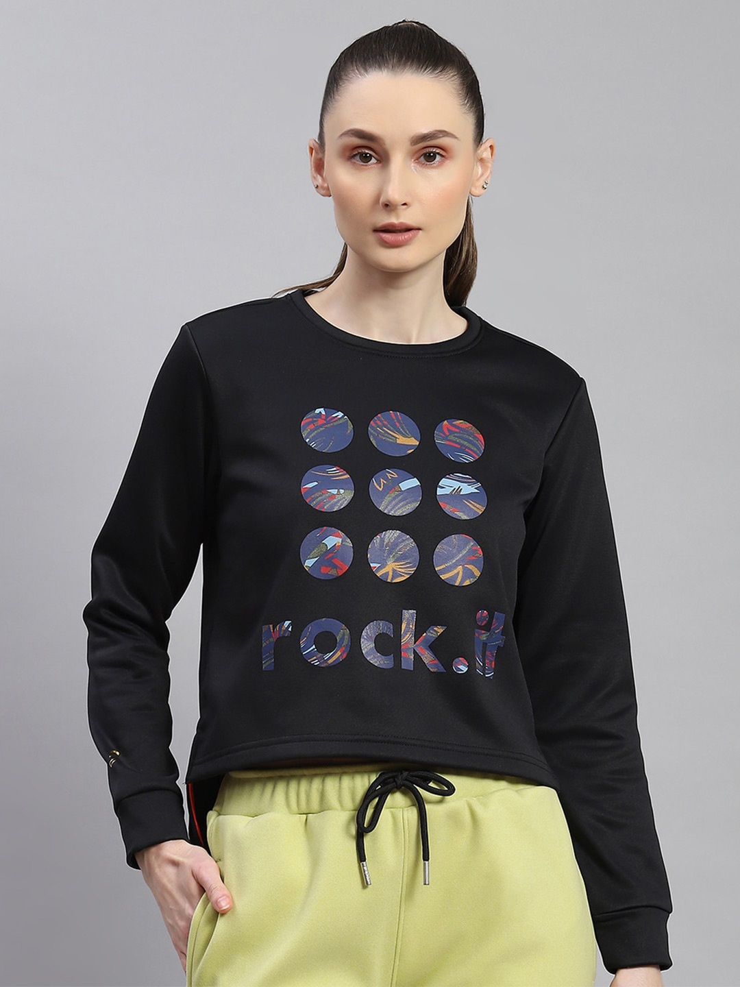 

rock.it Graphic Printed Sweatshirt, Black