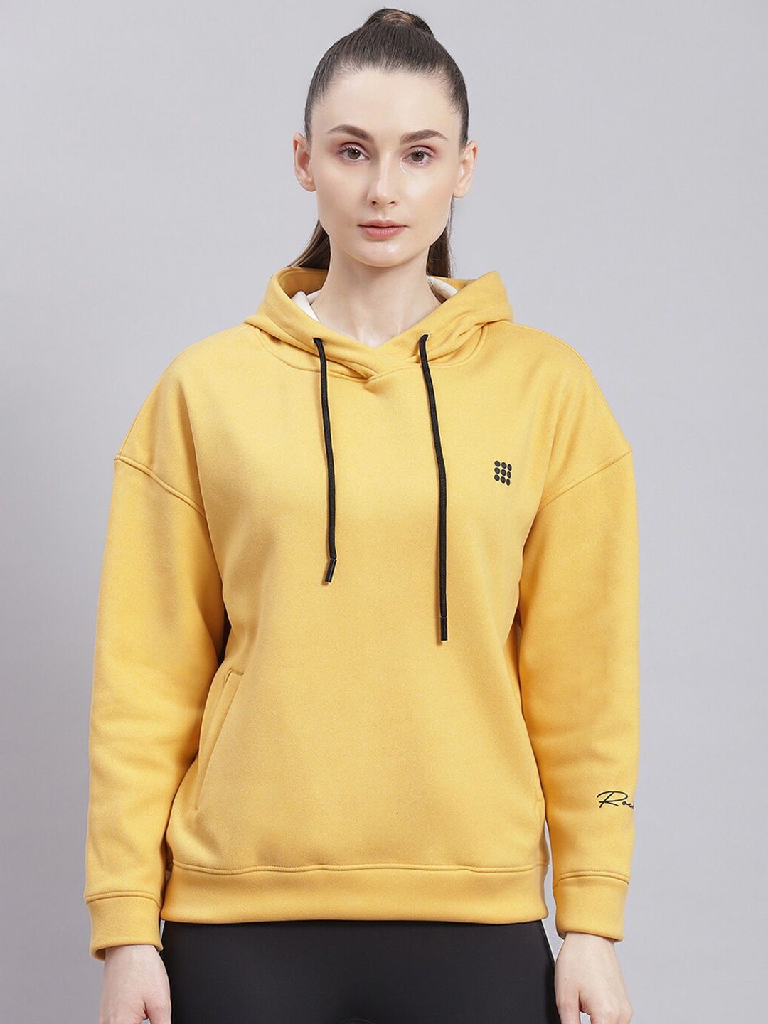 

rock.it Hooded Drop Shoulder Pullover Sweatshirt, Yellow