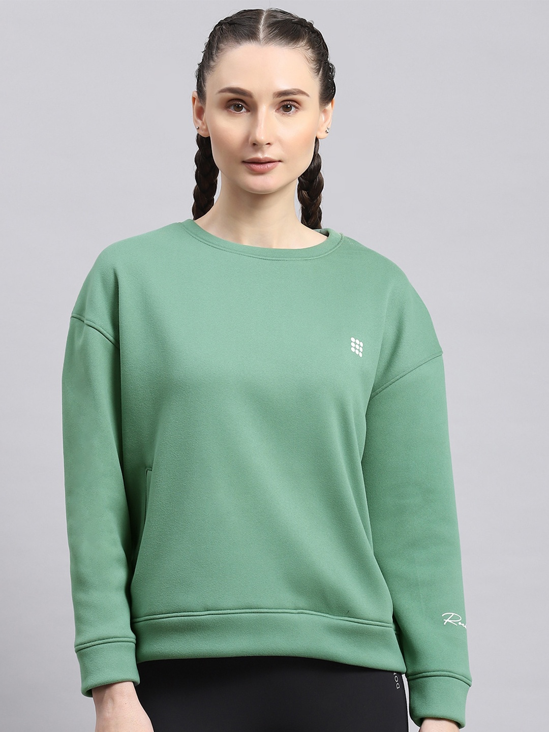 

rock.it Round Neck Long Sleeves Pullover Sweatshirt, Green