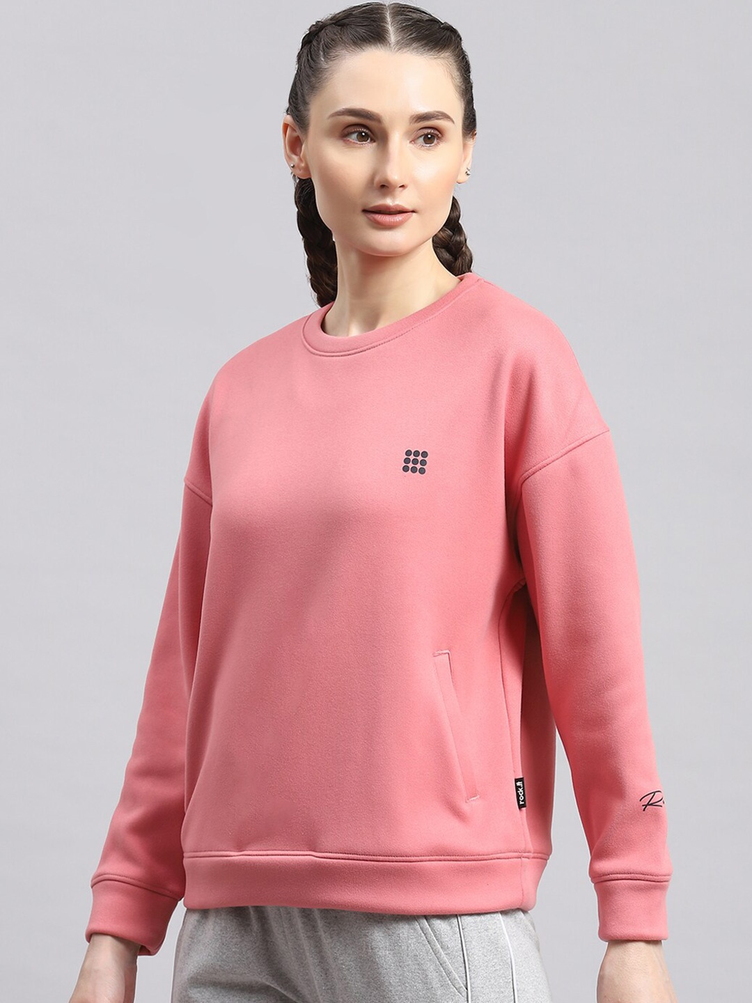 

rock.it Round Neck Pullover Sports Sweatshirt, Pink