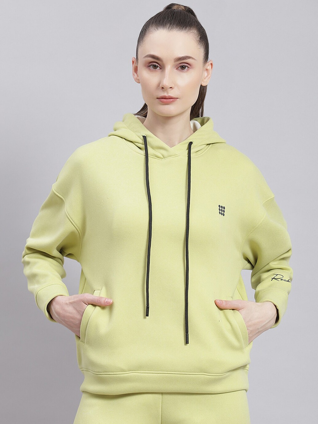 

rock.it Long Sleeves Hooded Pullover, Lime green