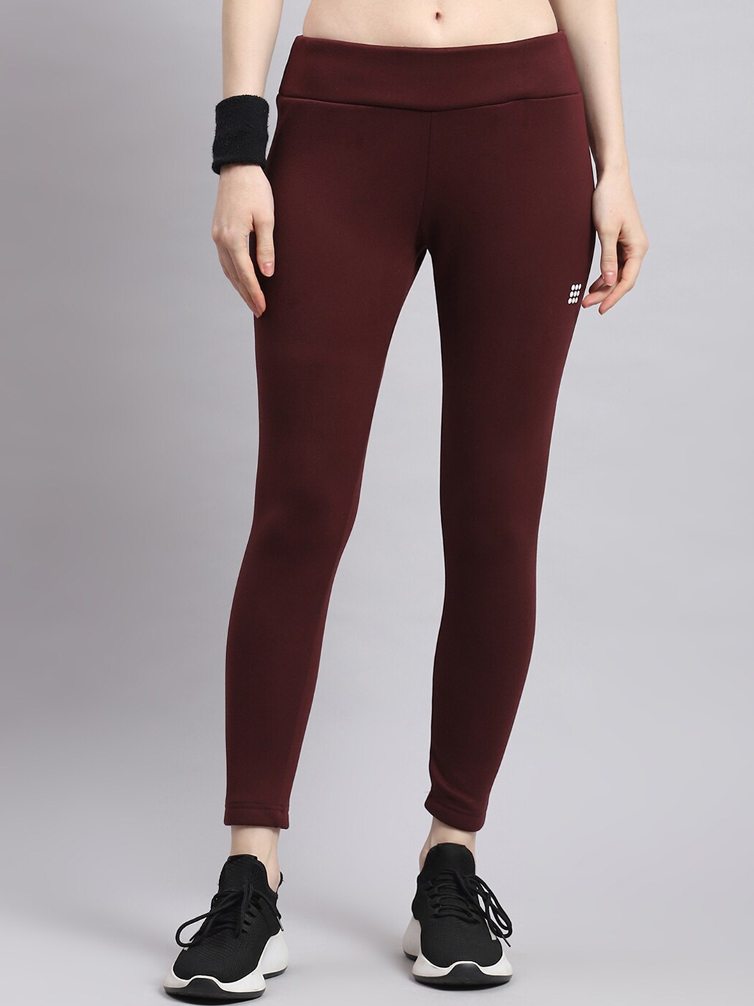 

rock.it Women Regular Fit Ankle-Length Tights, Maroon