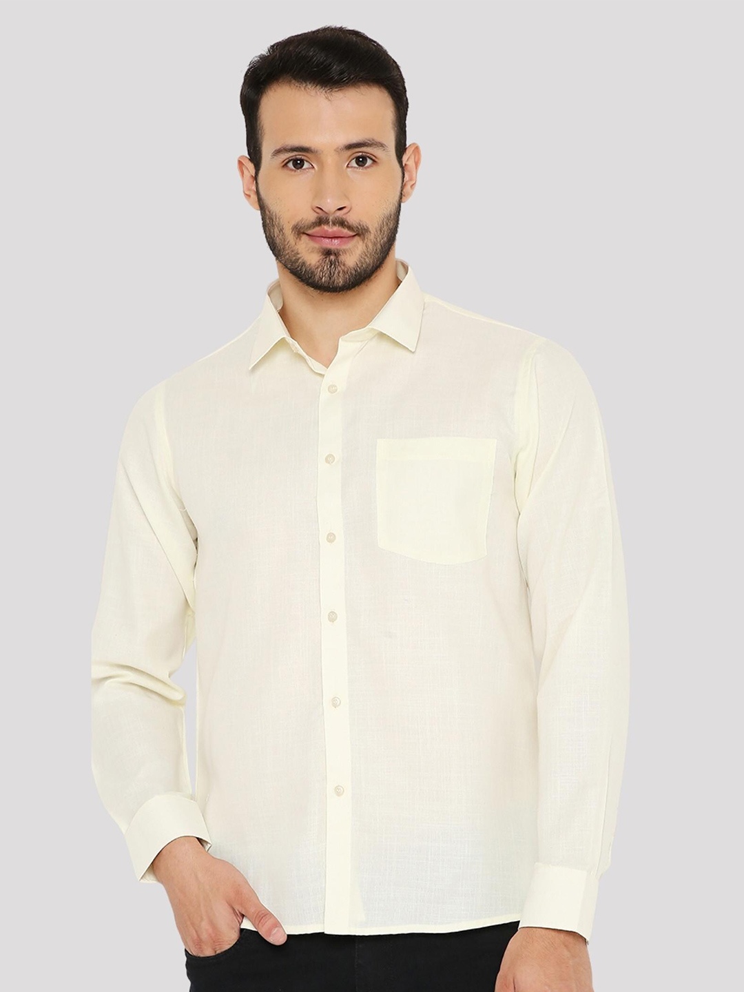 

Maharaja Spread Collar India Slim Fit Shirt, Yellow