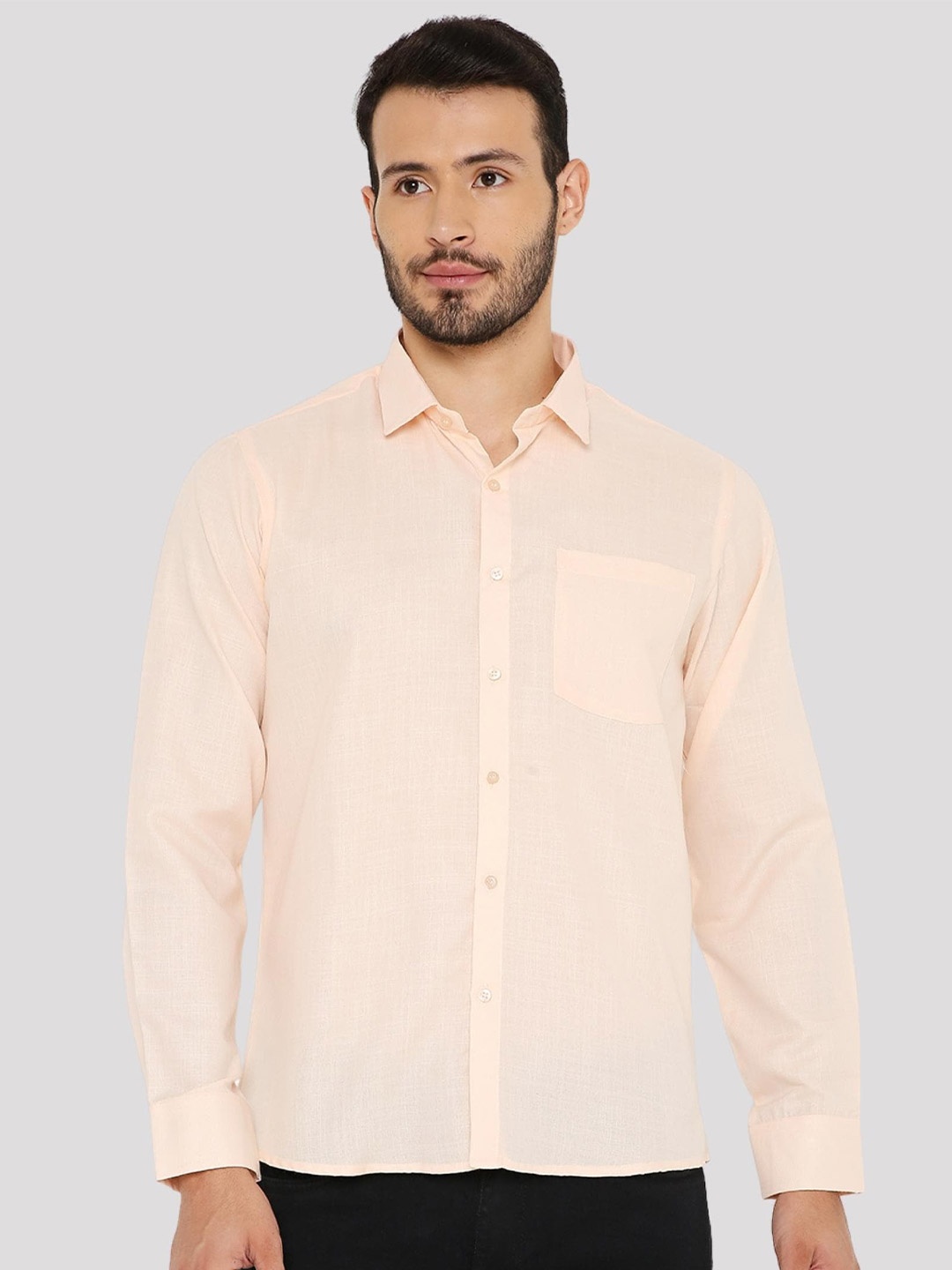 

Maharaja India Slim Spread Collar Casual Shirt, Orange
