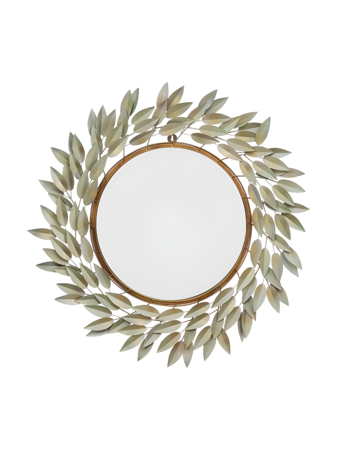 

Heritage India Green Textured Metal Frame Wall Mirror
